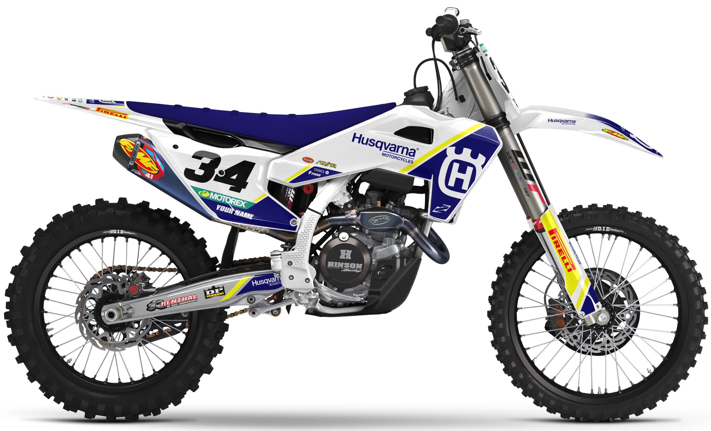 Husqvarna Graphics Kit - PULSE | White/Blue