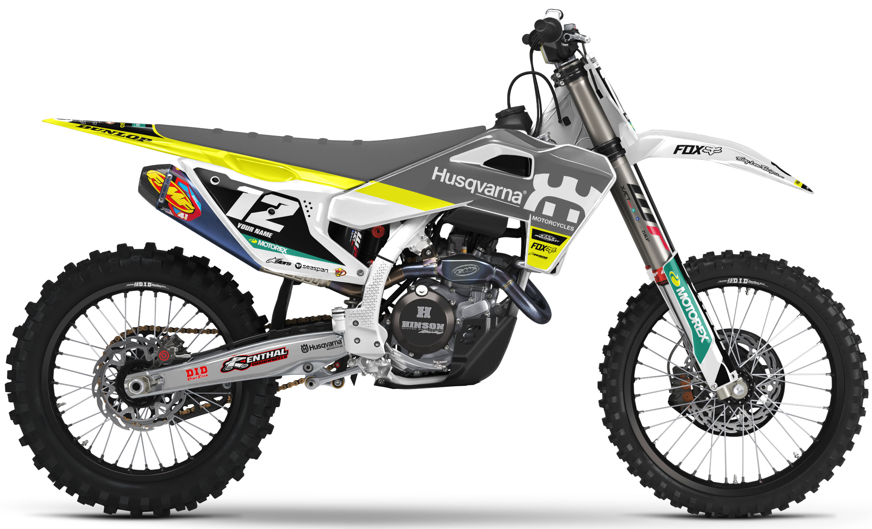 Husqvarna Graphics Kit - RACE | Grey/White