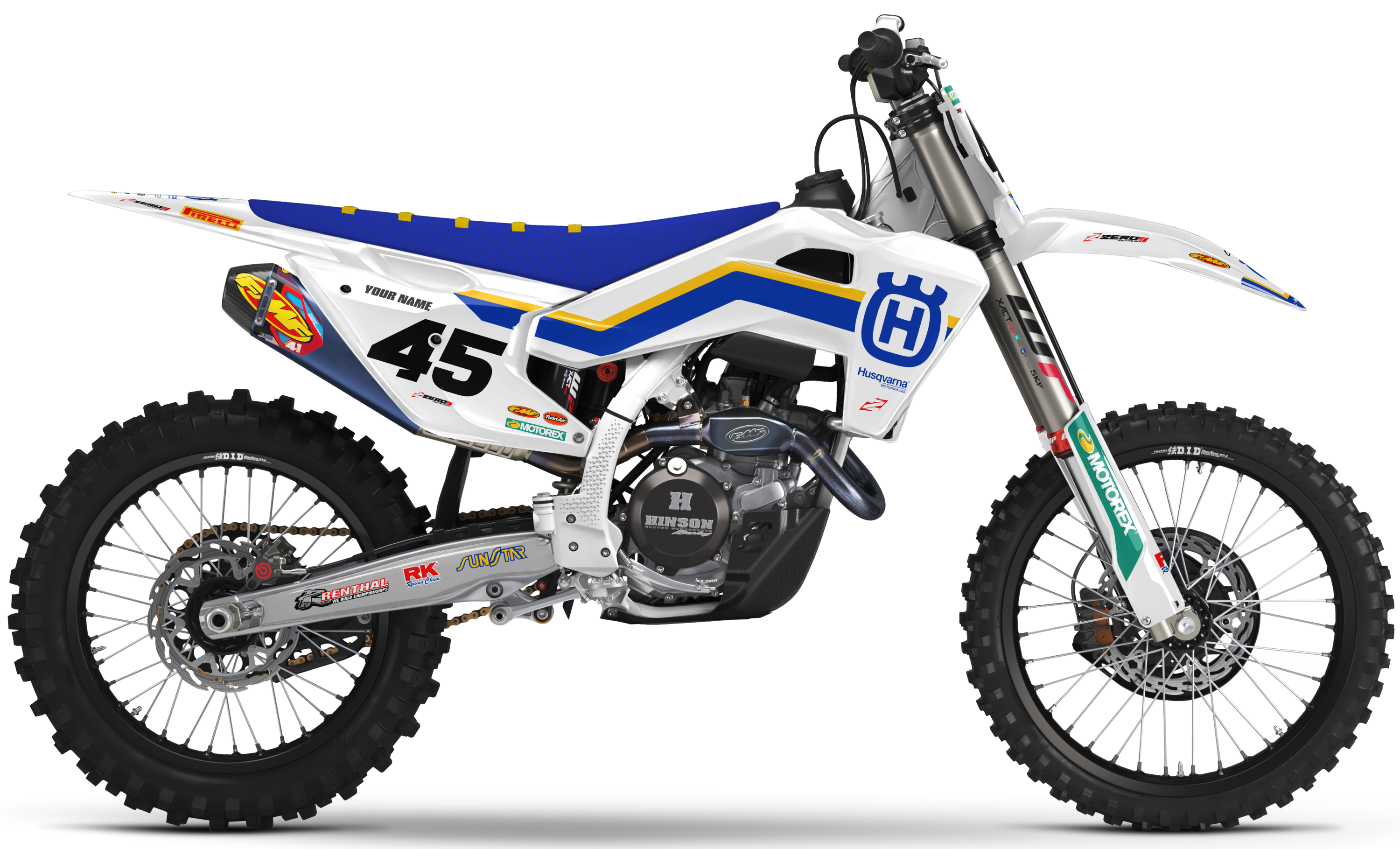 Husqvarna Graphics Kit - RETRO | White