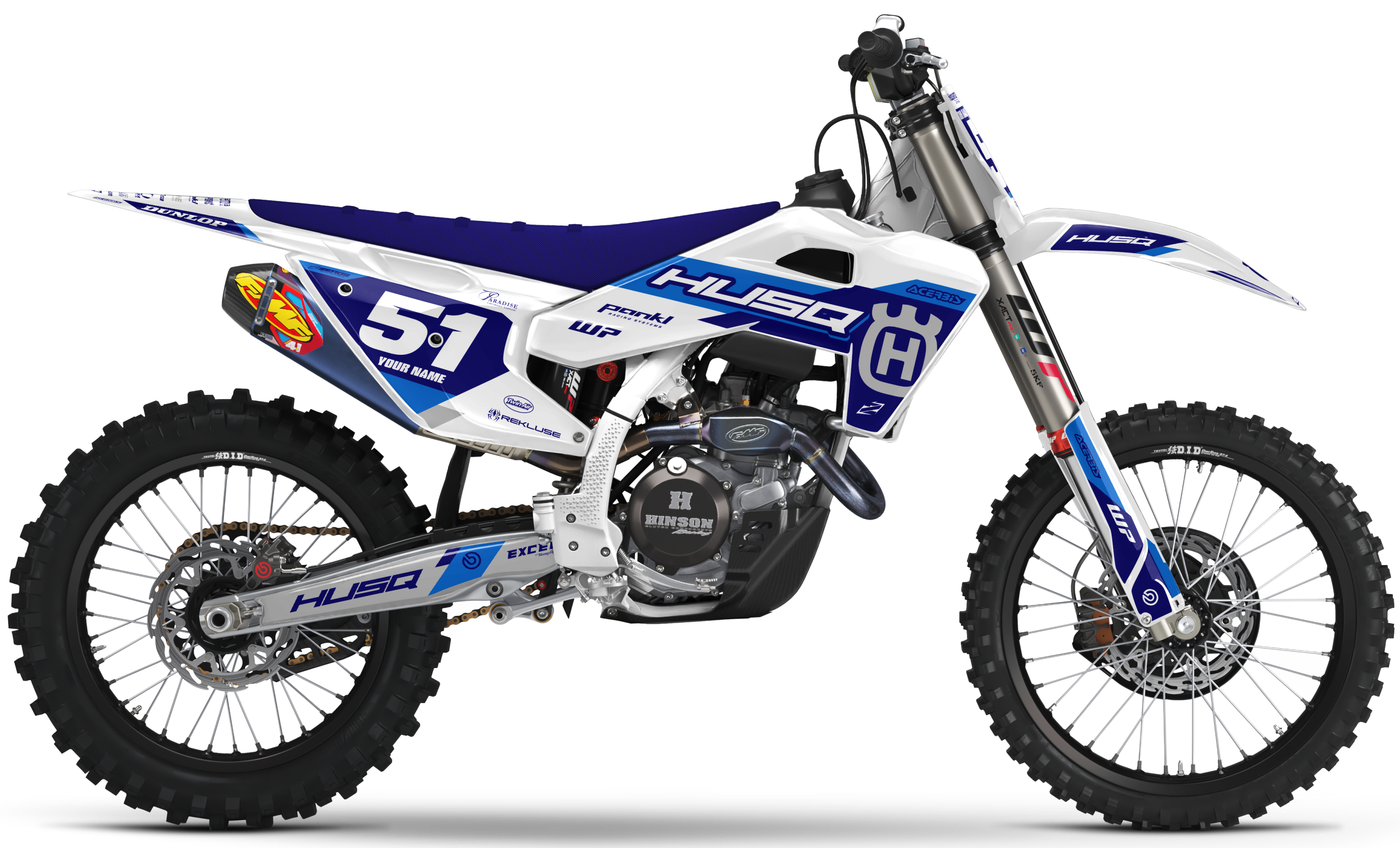 Husqvarna Graphics Kit - STUX | White/Blue