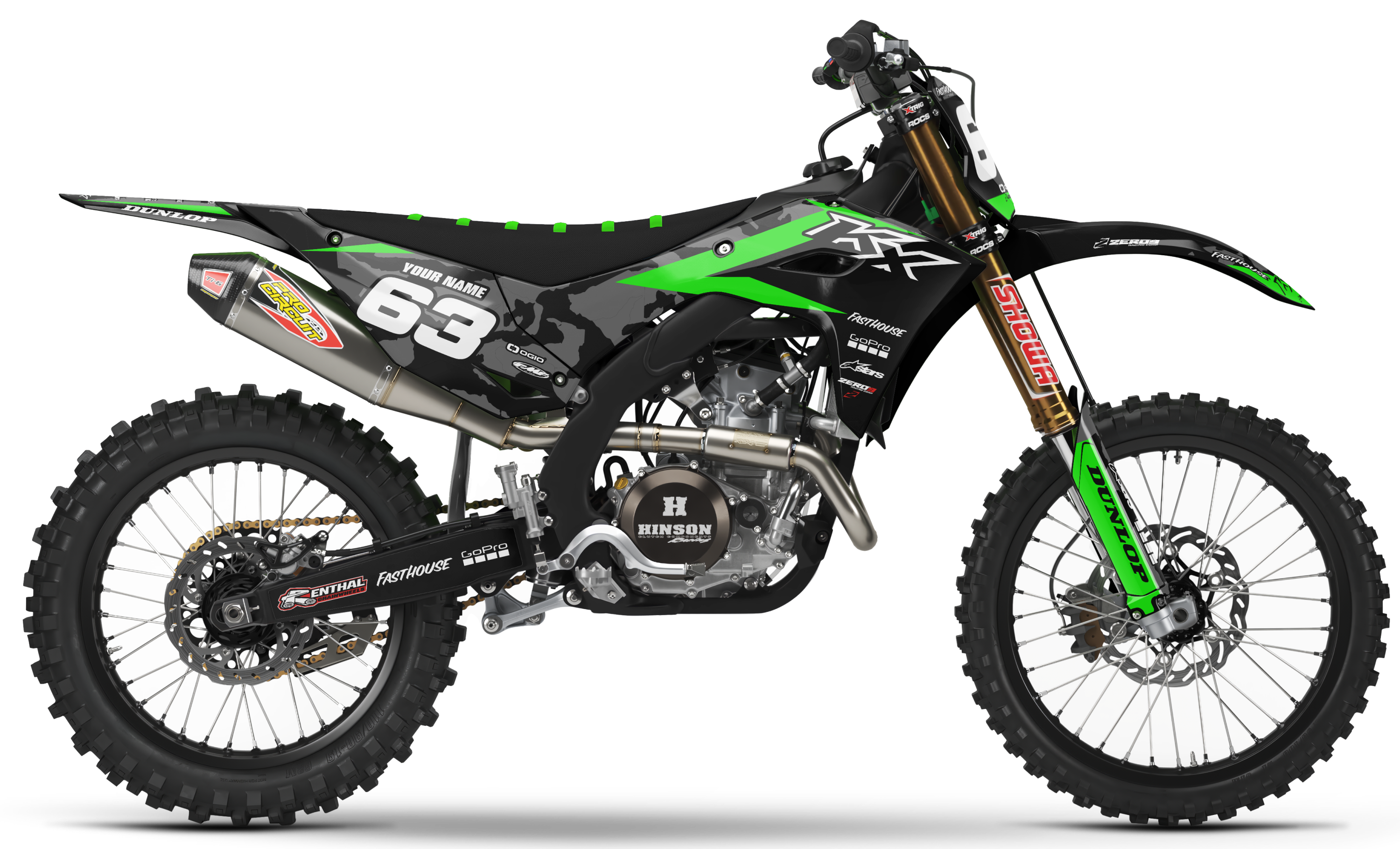 Kawasaki Graphics Kit - CAMO | Black
