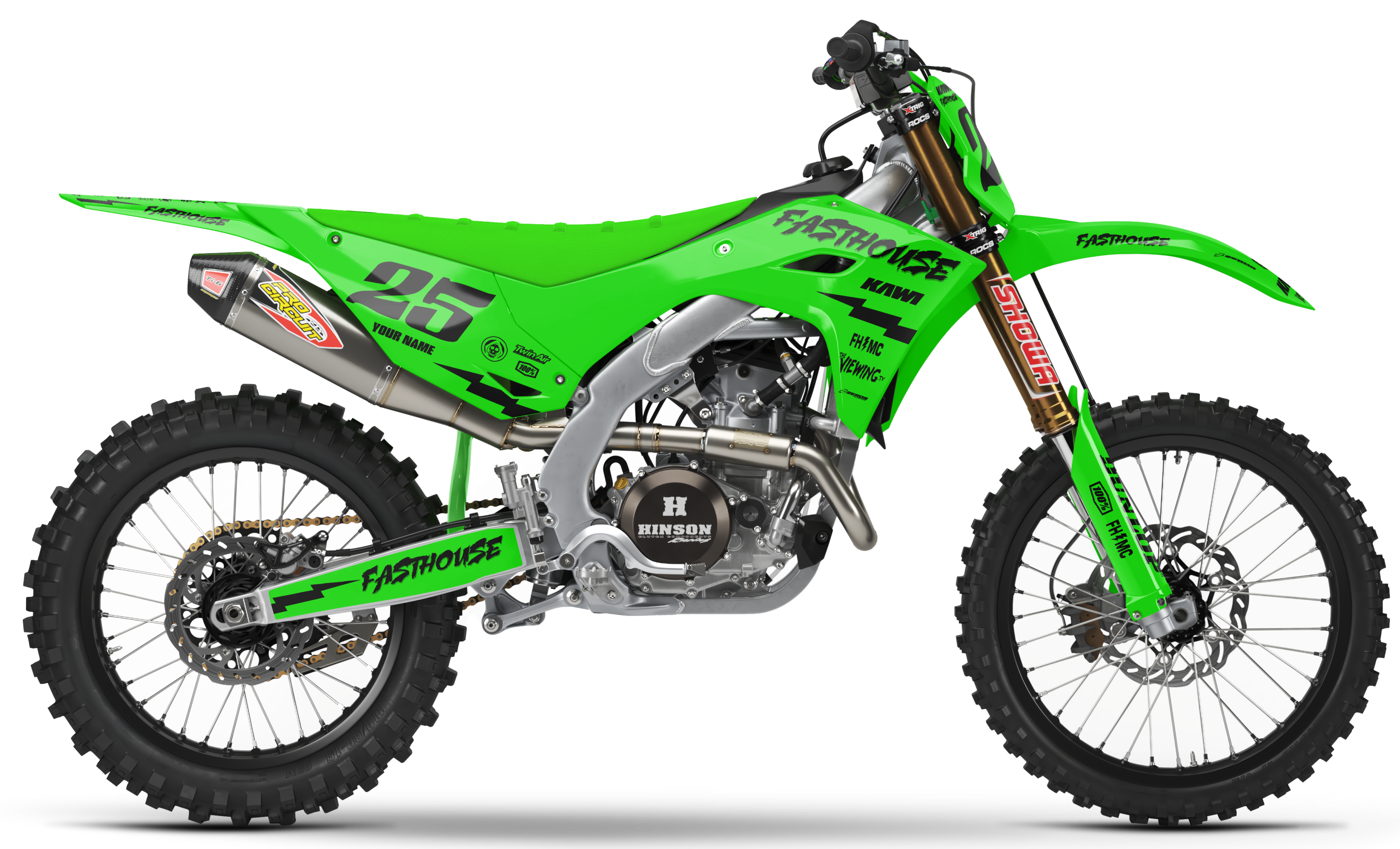 Kawasaki Graphics Kit - FASTHOUSE | Green
