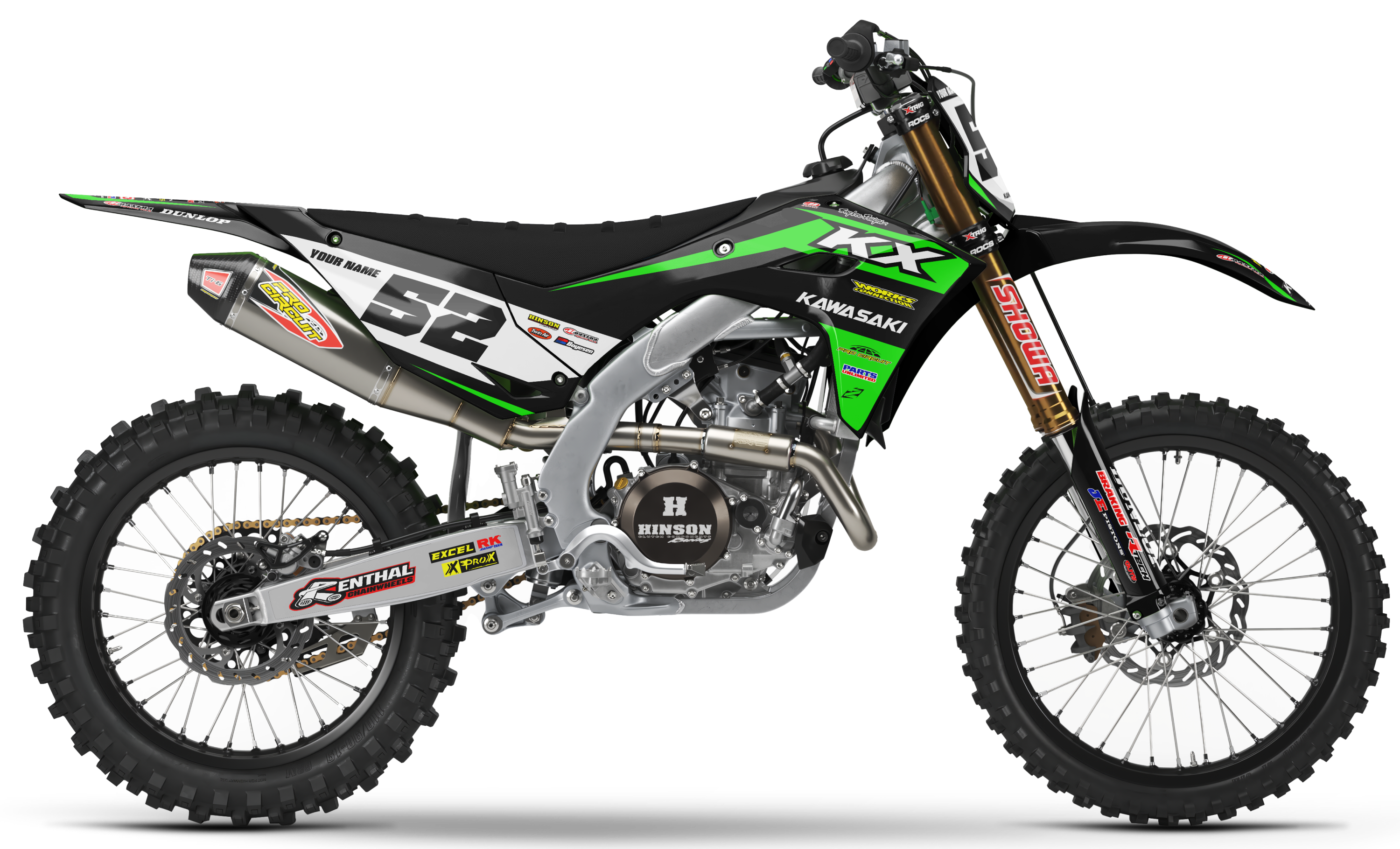 Kawasaki Graphics Kit - FAZE | Black
