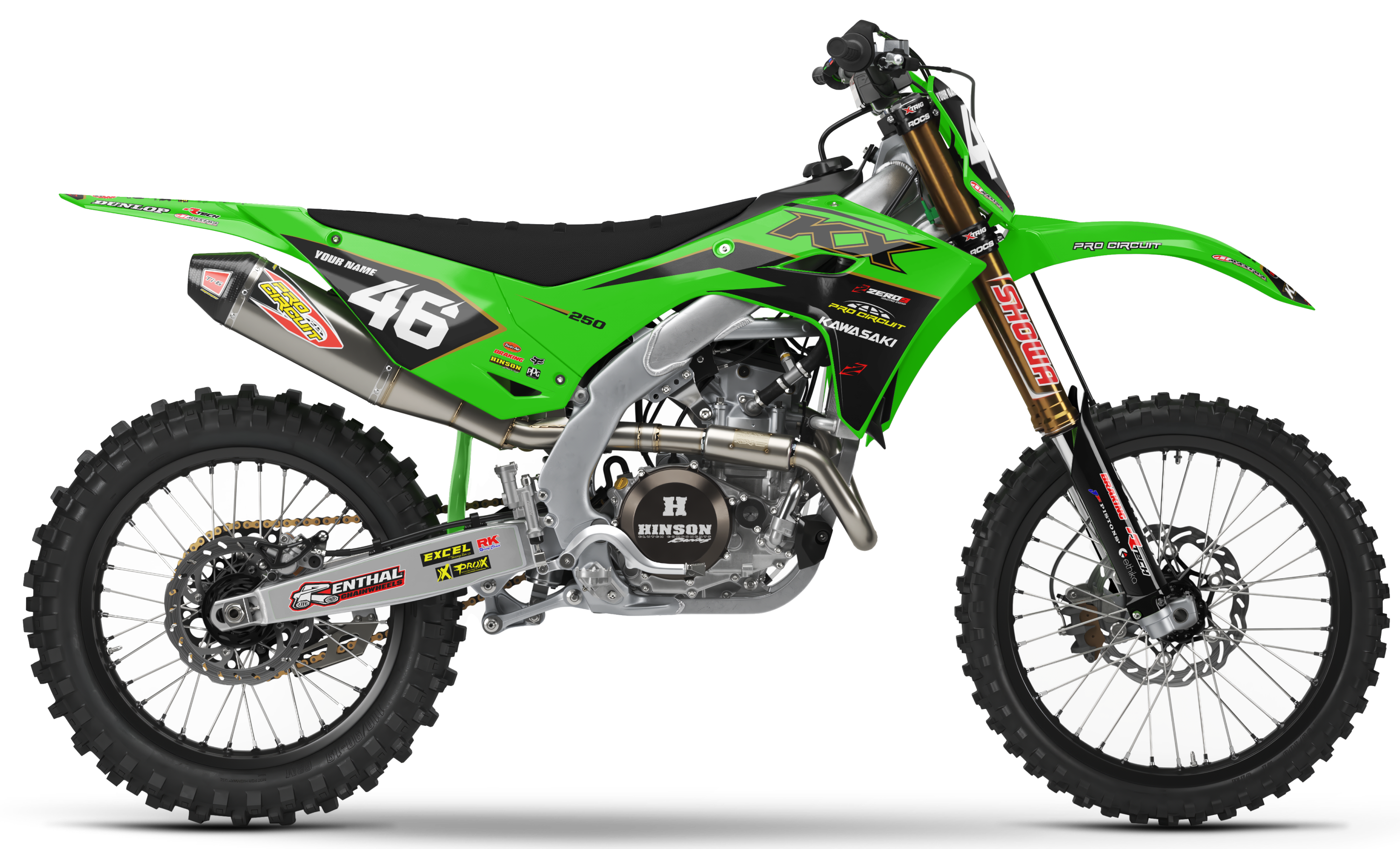 Kawasaki Graphics Kit - PRO CIRCUIT 20 | Green