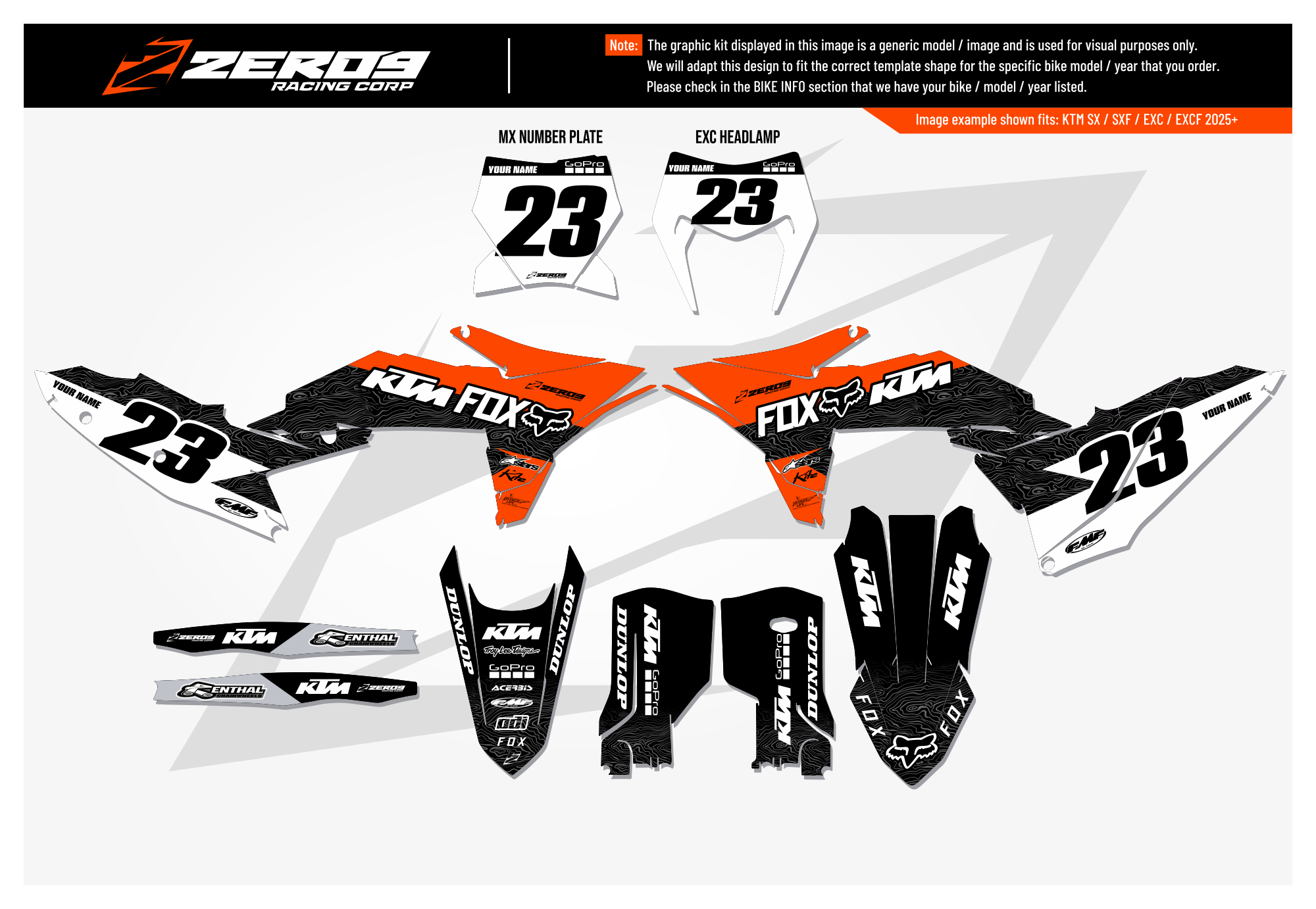 KTM Graphics Kit - Mist | Orange