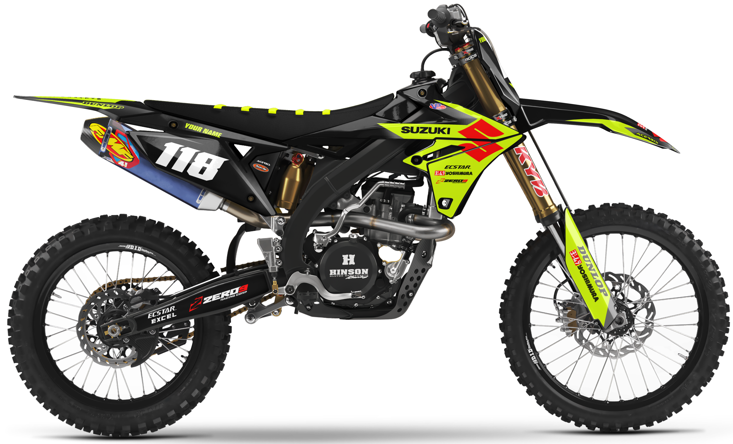 Suzuki Graphics Kit - ELEMENT | Black/Vivid Yellow