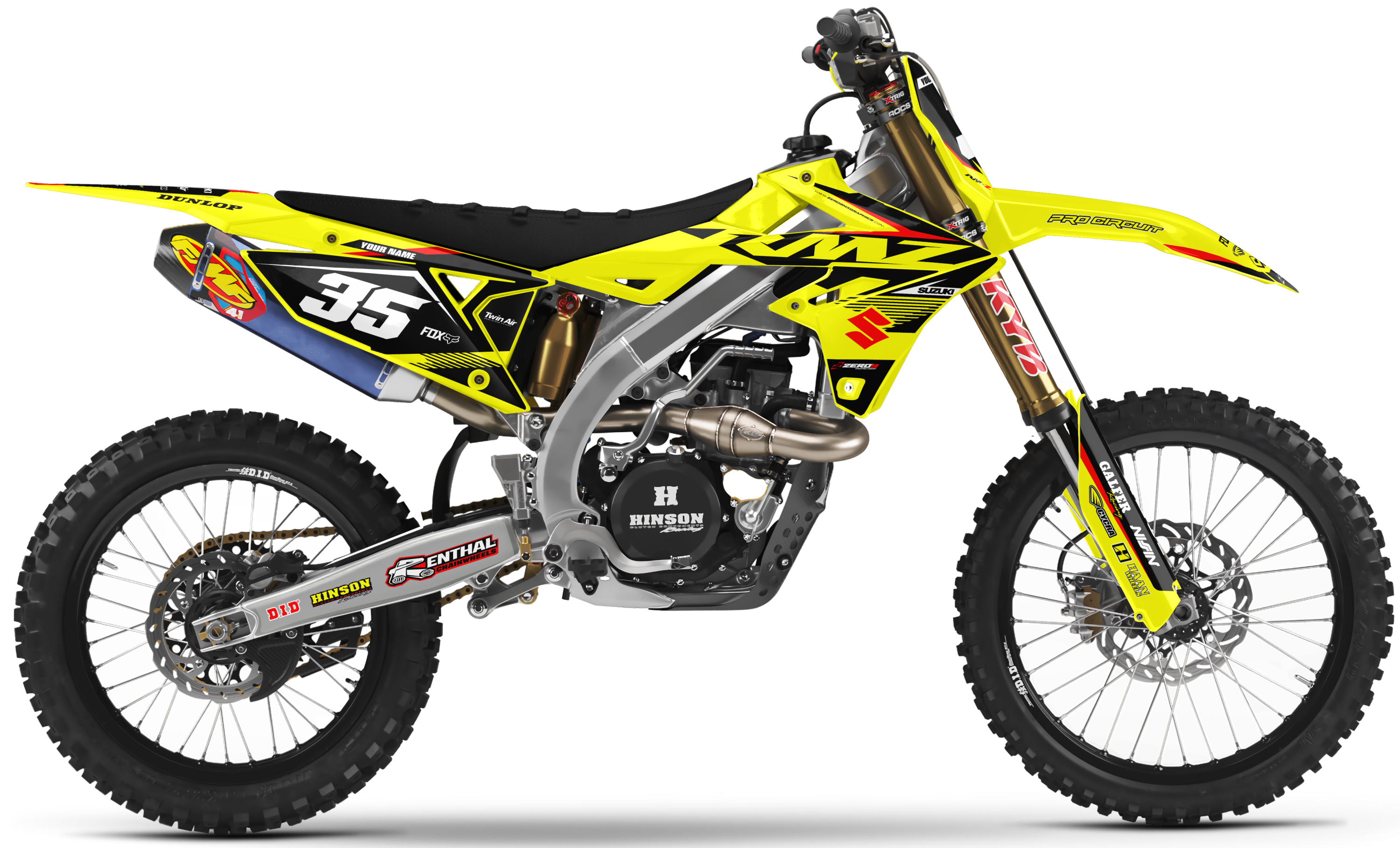 Suzuki Graphics Kit - EPIC | Yellow