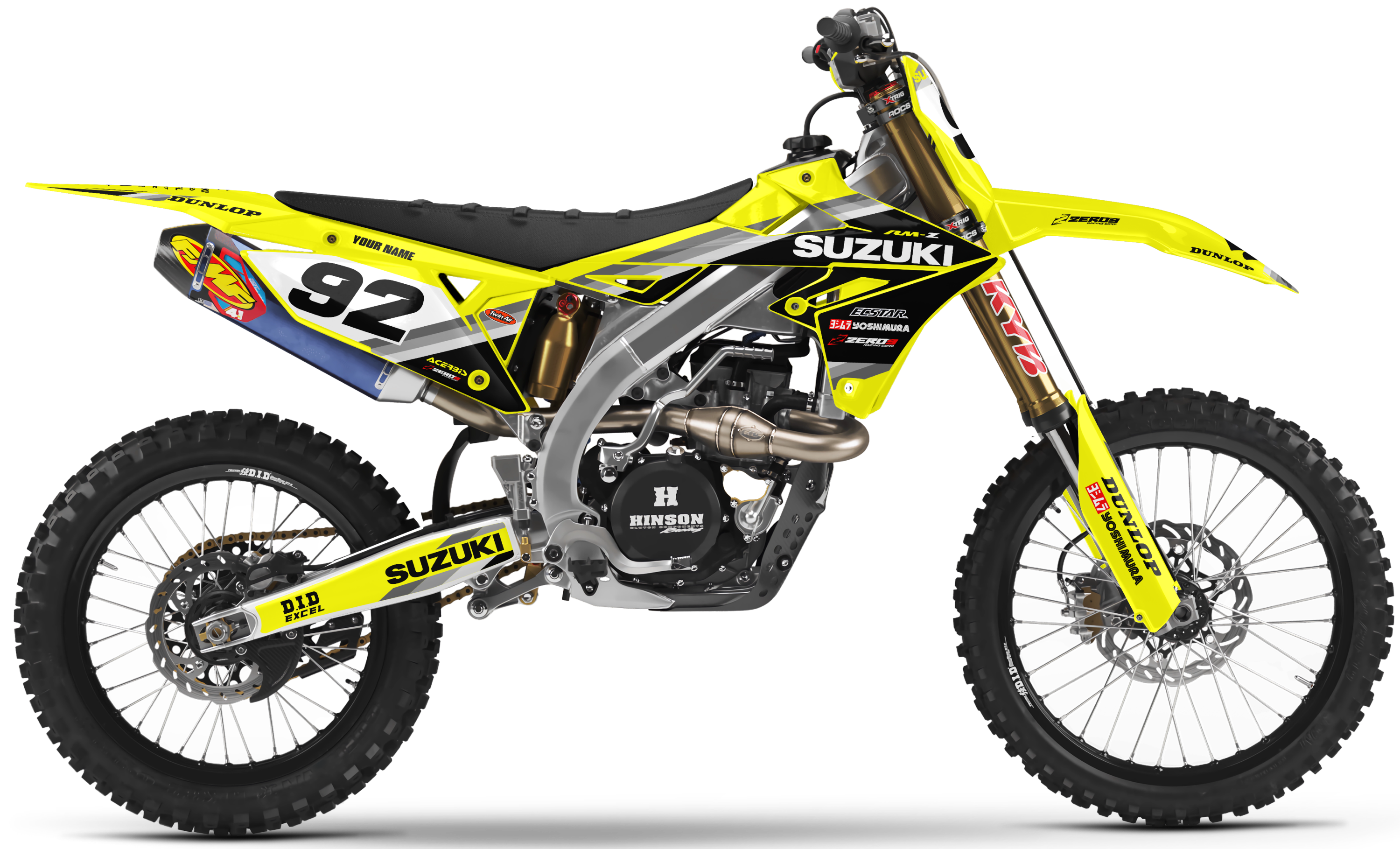 Suzuki Graphics Kit - FAZE | Yellow/Black