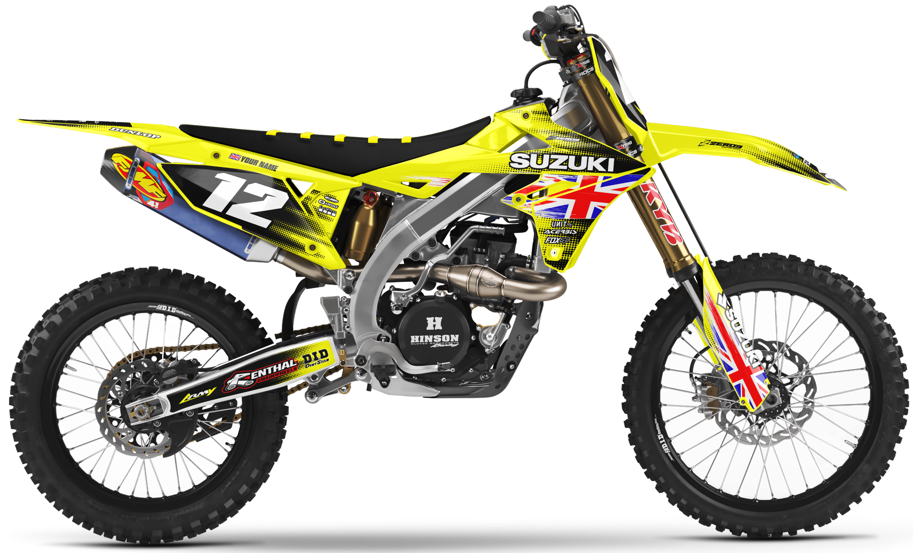Suzuki Graphics Kit - PATRIOT GB | Yellow
