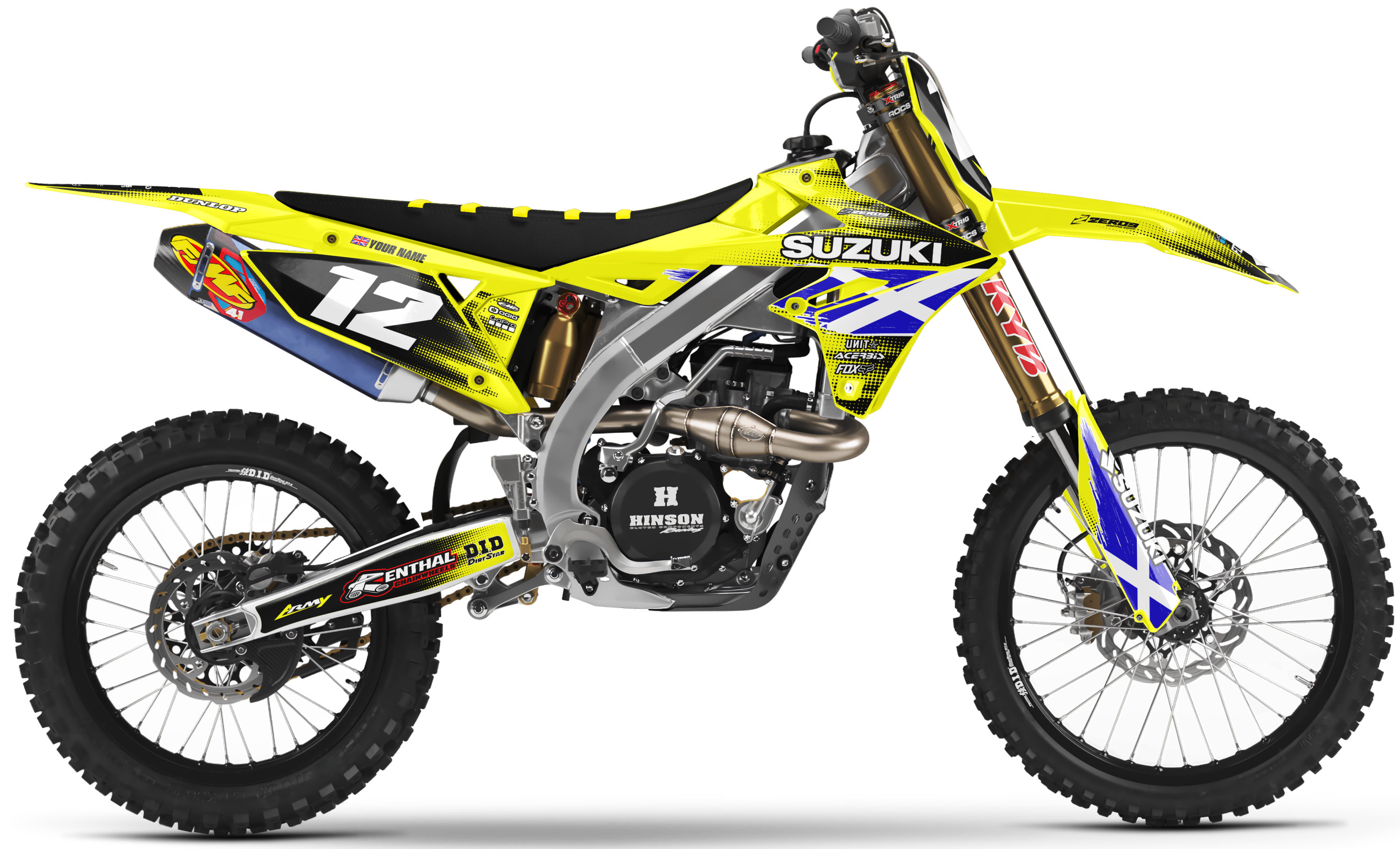 Suzuki Graphics Kit - PATRIOT SCOTLAND | Yellow