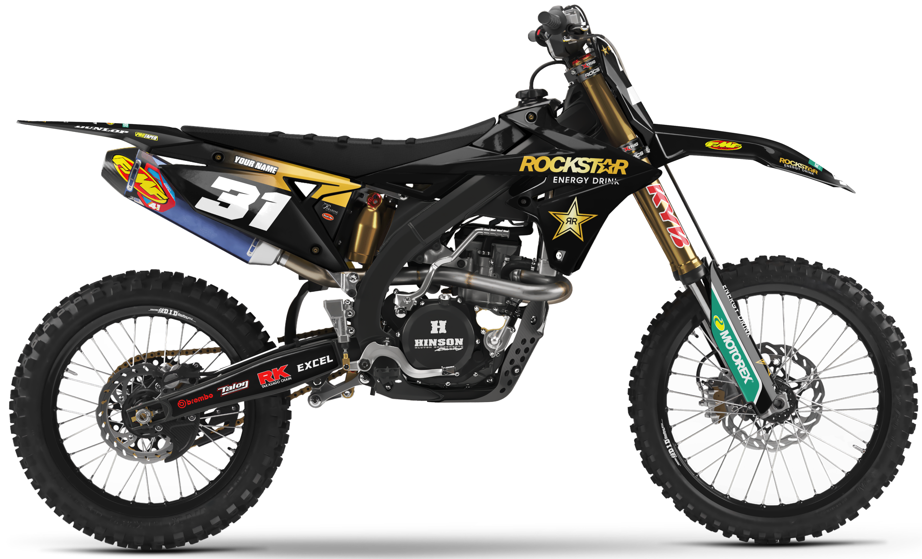 Suzuki Graphics Kit - ROCKSTAR 22 | Black