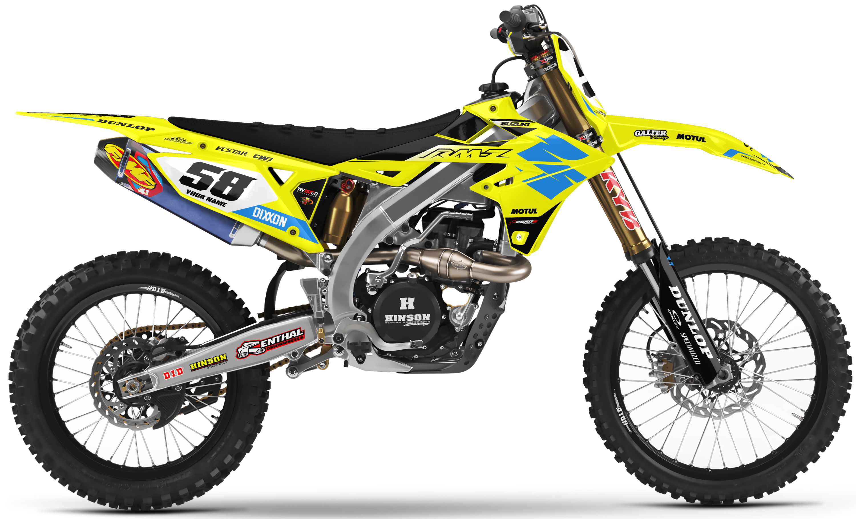 Suzuki Graphics Kit - SKEW | Yellow