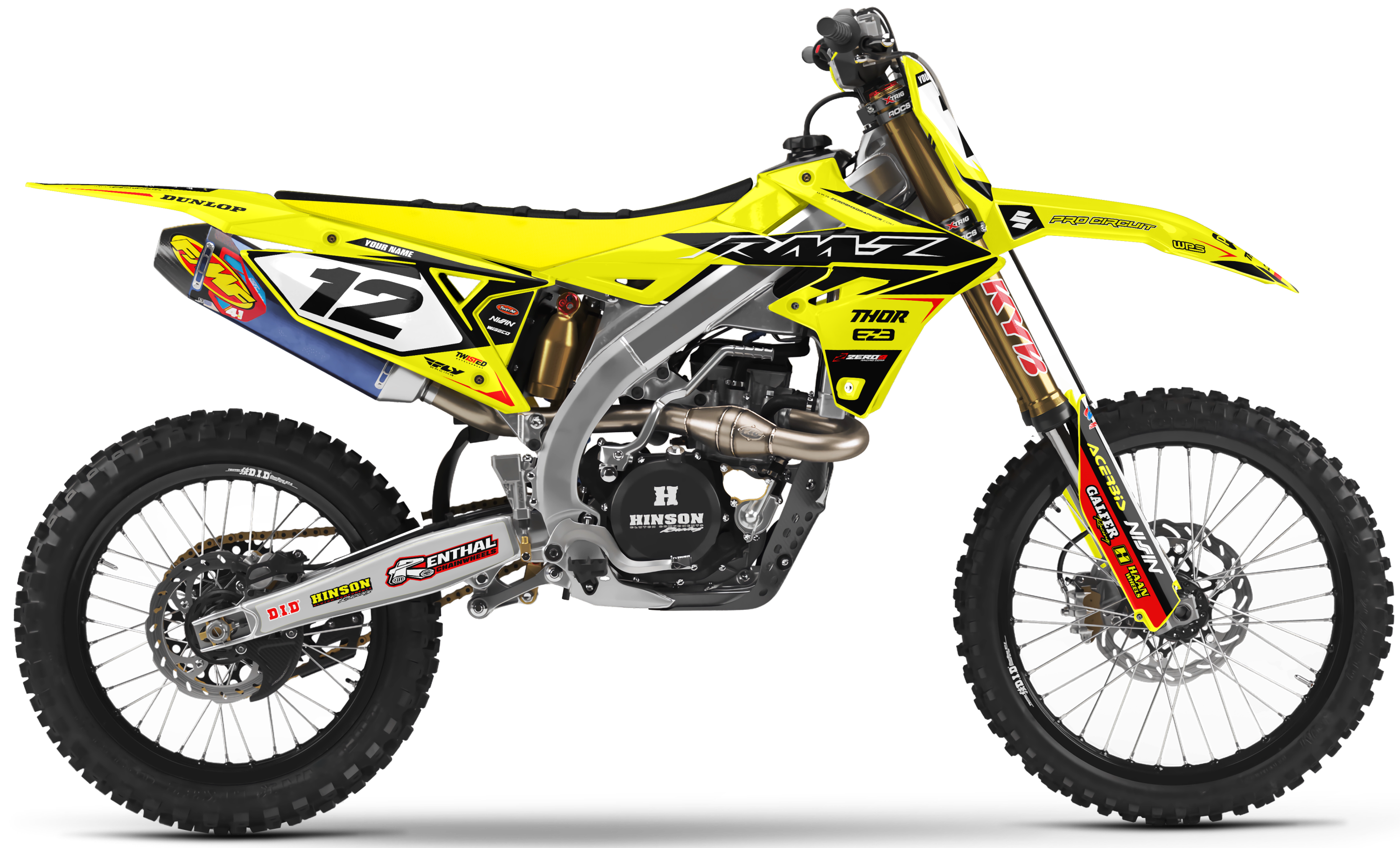 Suzuki Graphics Kit - ZEST | Yellow