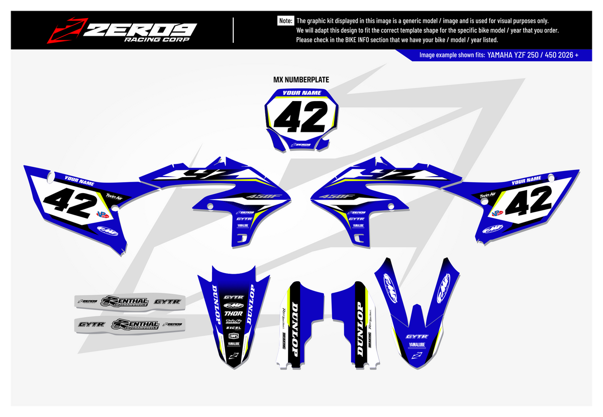 Yamaha Graphics Kit - HAZE | Blue