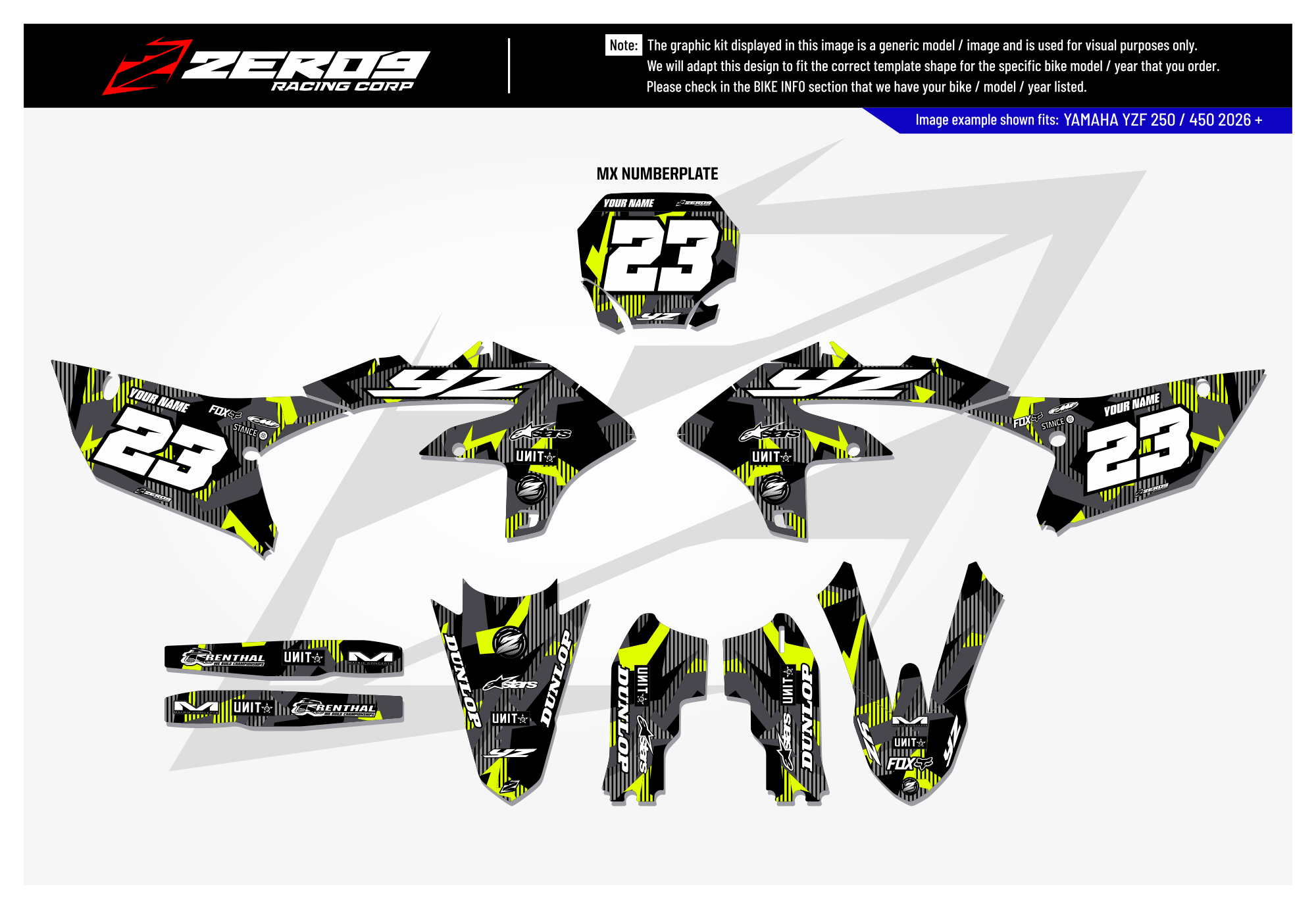 Yamaha Graphics Kit - LAZR | Black