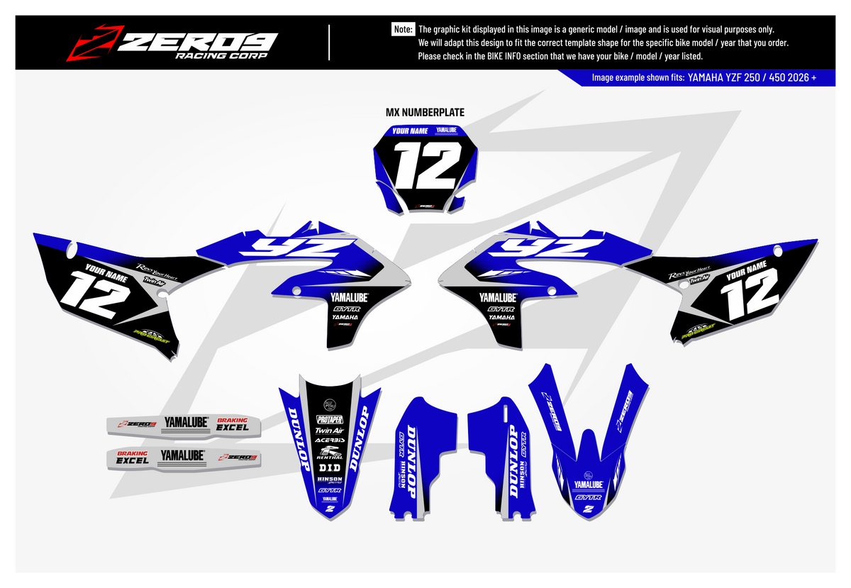 Yamaha Graphics Kit - PRIME | Blue/Grey