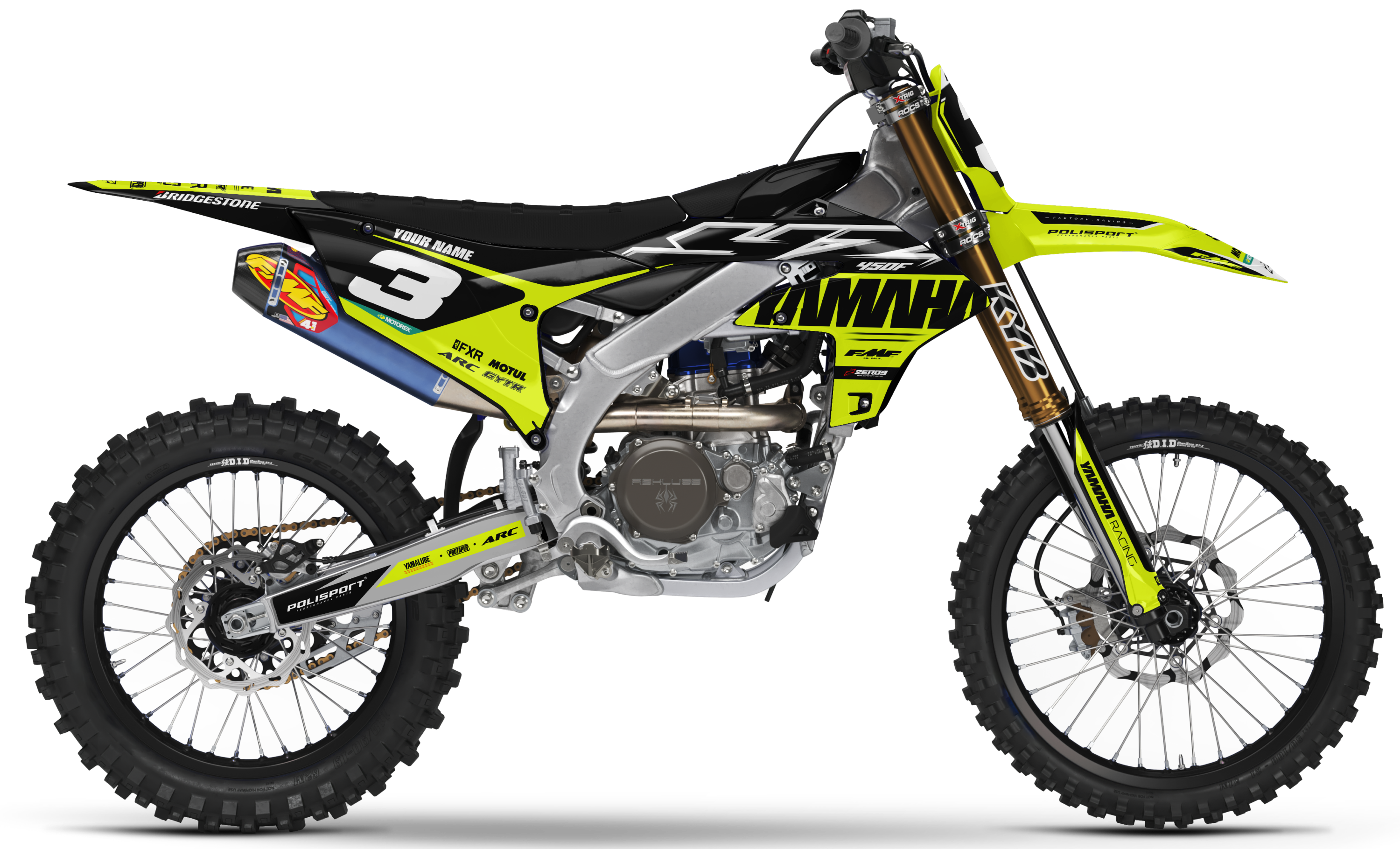 Yamaha Graphics Kit - RACE | Black/Vivid Yellow