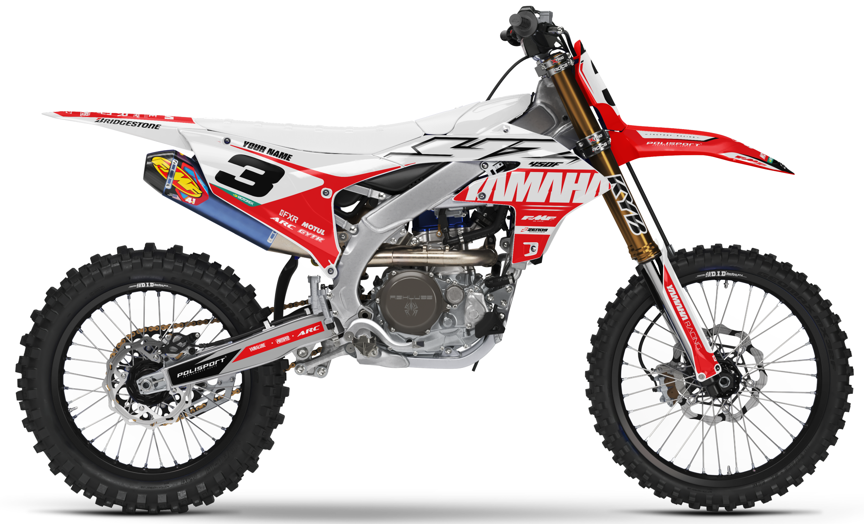 Yamaha Graphics Kit - RACE | White/Red