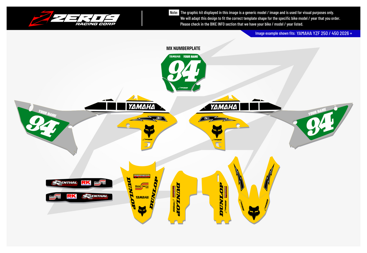Yamaha Graphics Kit - ROCZEN | Yellow
