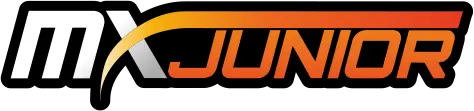 MX Junior logo with black, orange, and gray design.