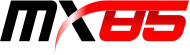 Logo with 'mx85' text in red on a black background.