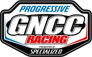 Progressive GNCC Racing Specialized logo with red, white, and blue colors.