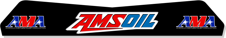 AMA and AMSOIL logo decal on a black background
