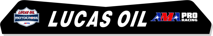 Lucas Oil AMA Pro Racing decal with branding on a black background