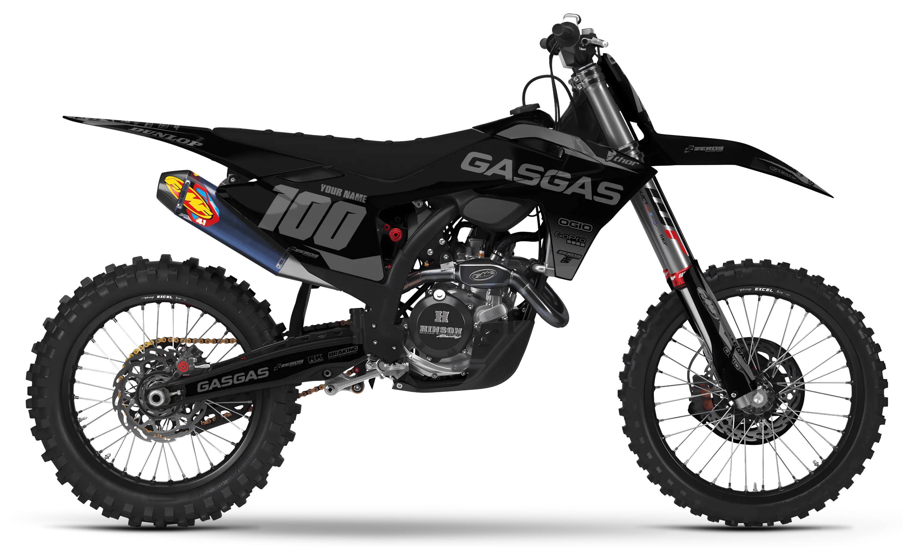 GASGAS Graphics Kit - BLOK | Black/Grey  GRAPHIC KIT 