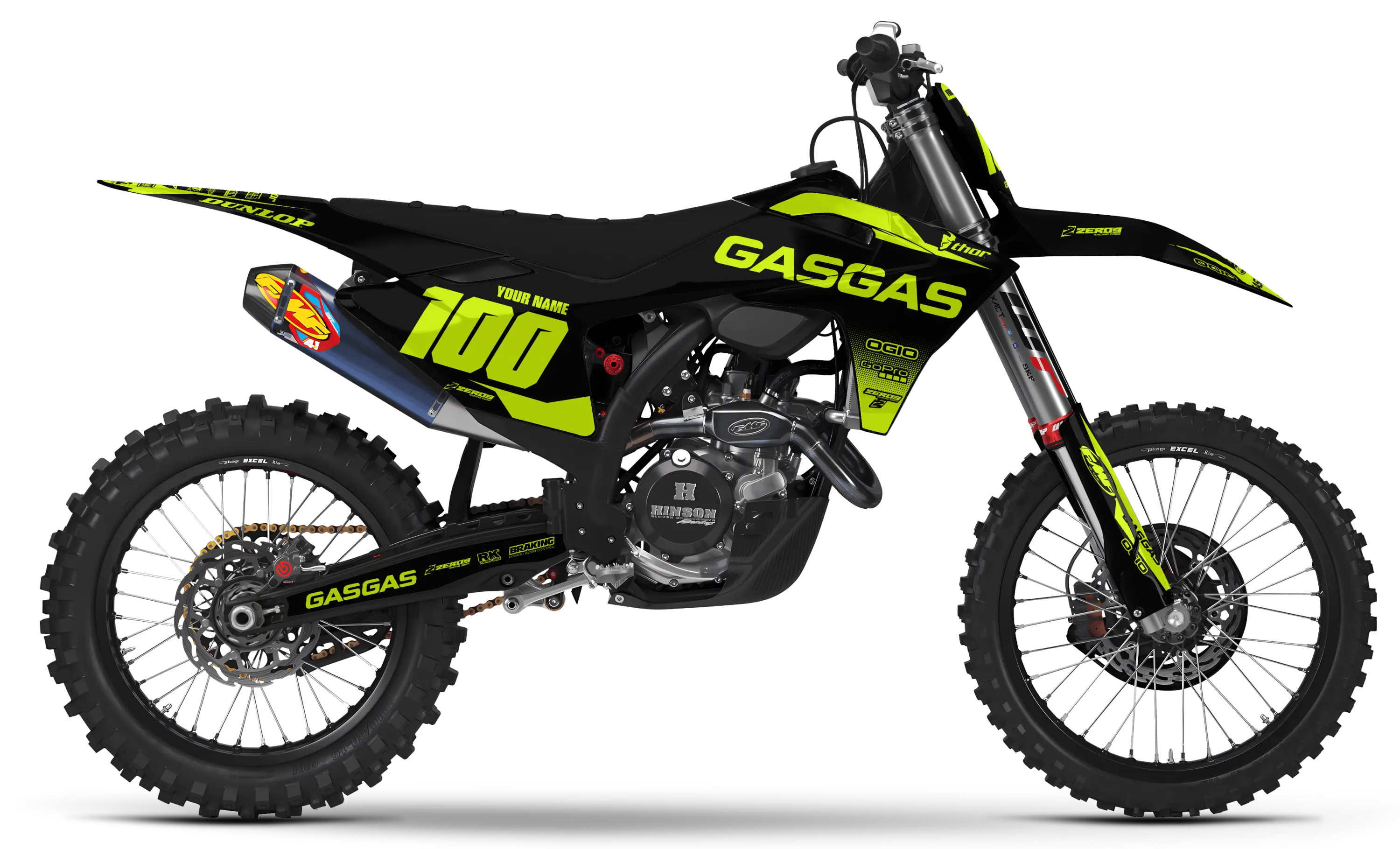 GASGAS Graphics Kit - BLOK | Black/Vivid Yellow  GRAPHIC KIT 