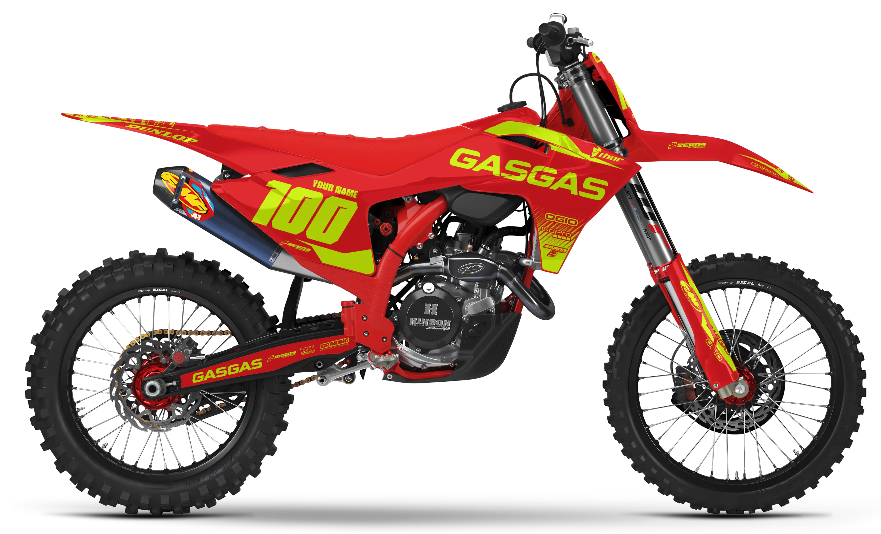 GASGAS Graphics Kit - BLOK | Red/Vivid Yellow  GRAPHIC KIT 