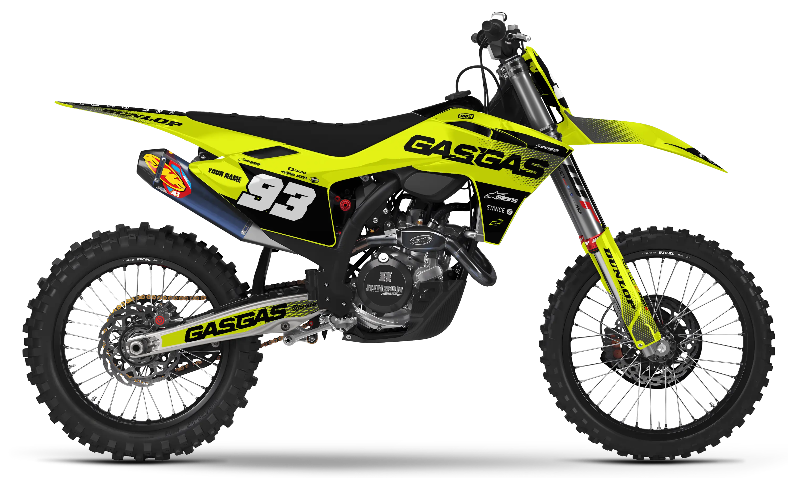 GASGAS Graphics Kit - CHARGE | Vivid Yellow  GRAPHIC KIT 