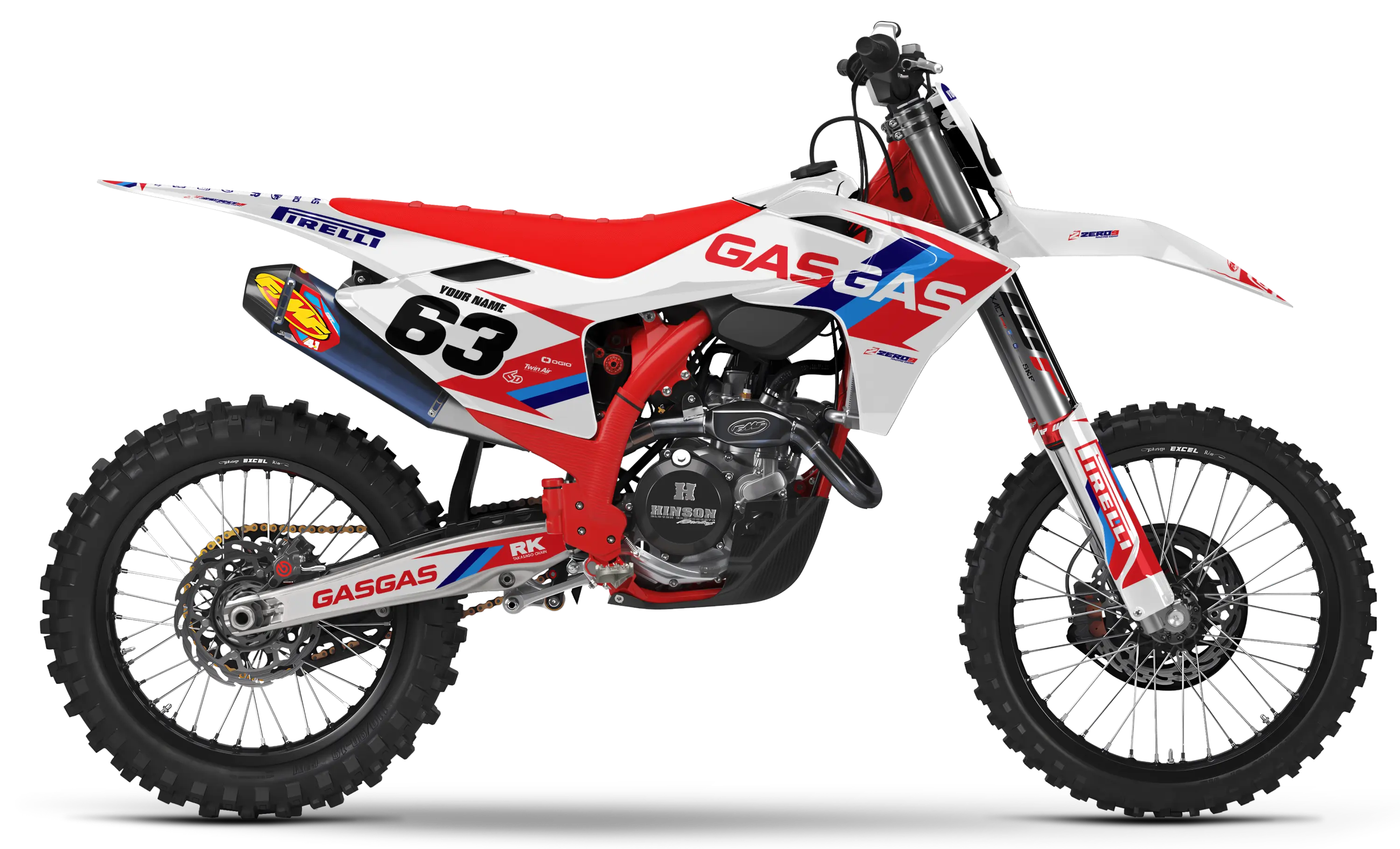 GASGAS Graphics Kit - FLOW | White  GRAPHIC KIT 