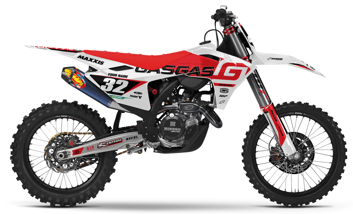 GASGAS Graphics Kit - ICON | White  GRAPHIC KIT 