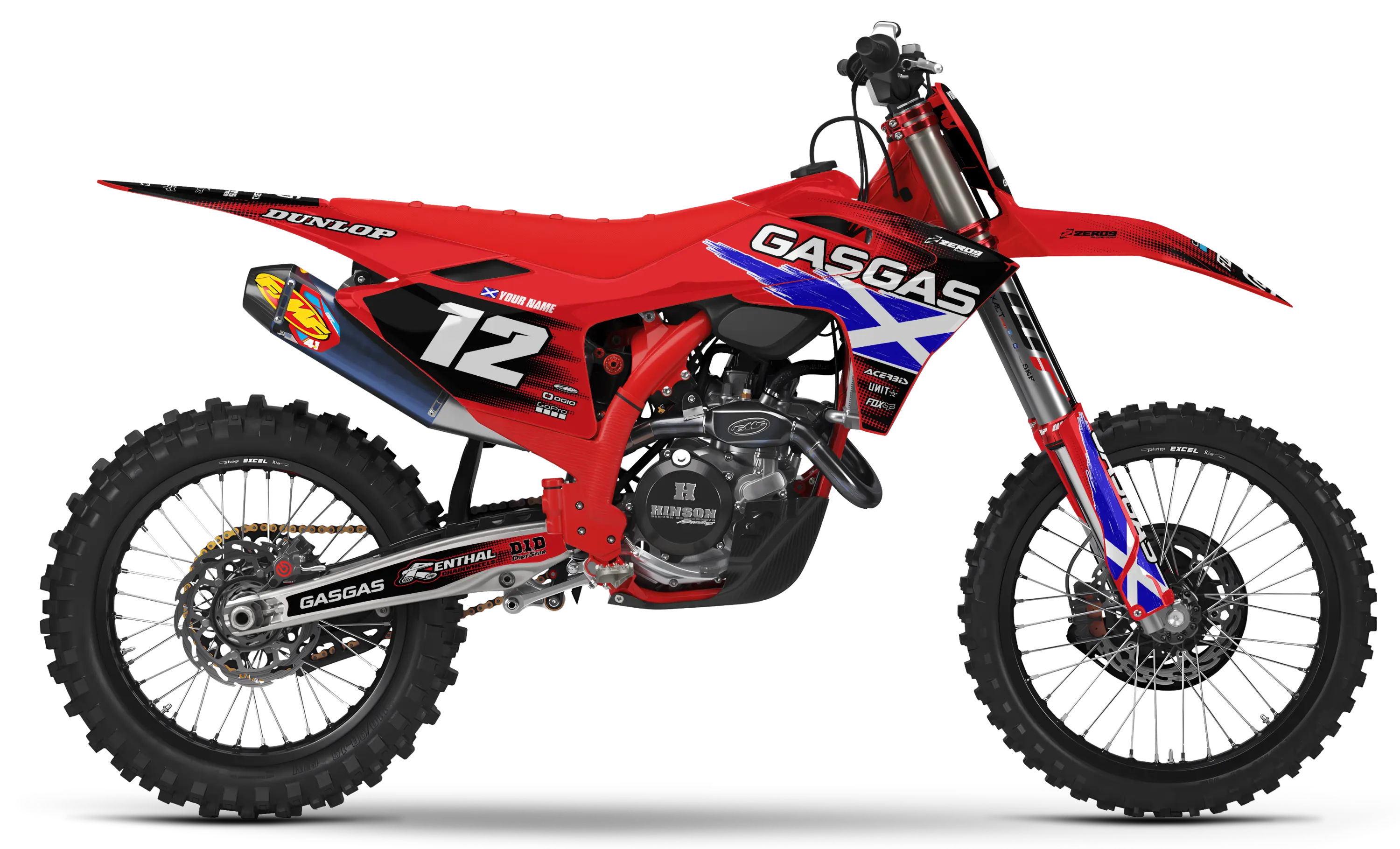 GASGAS Graphics Kit - PATRIOT SCOTLAND | Red  GRAPHIC KIT 