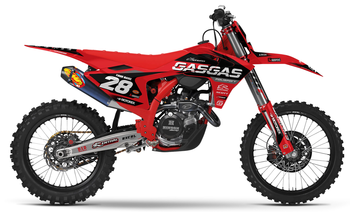 GASGAS Graphics Kit - POWR | Red/Grey  GRAPHIC KIT 