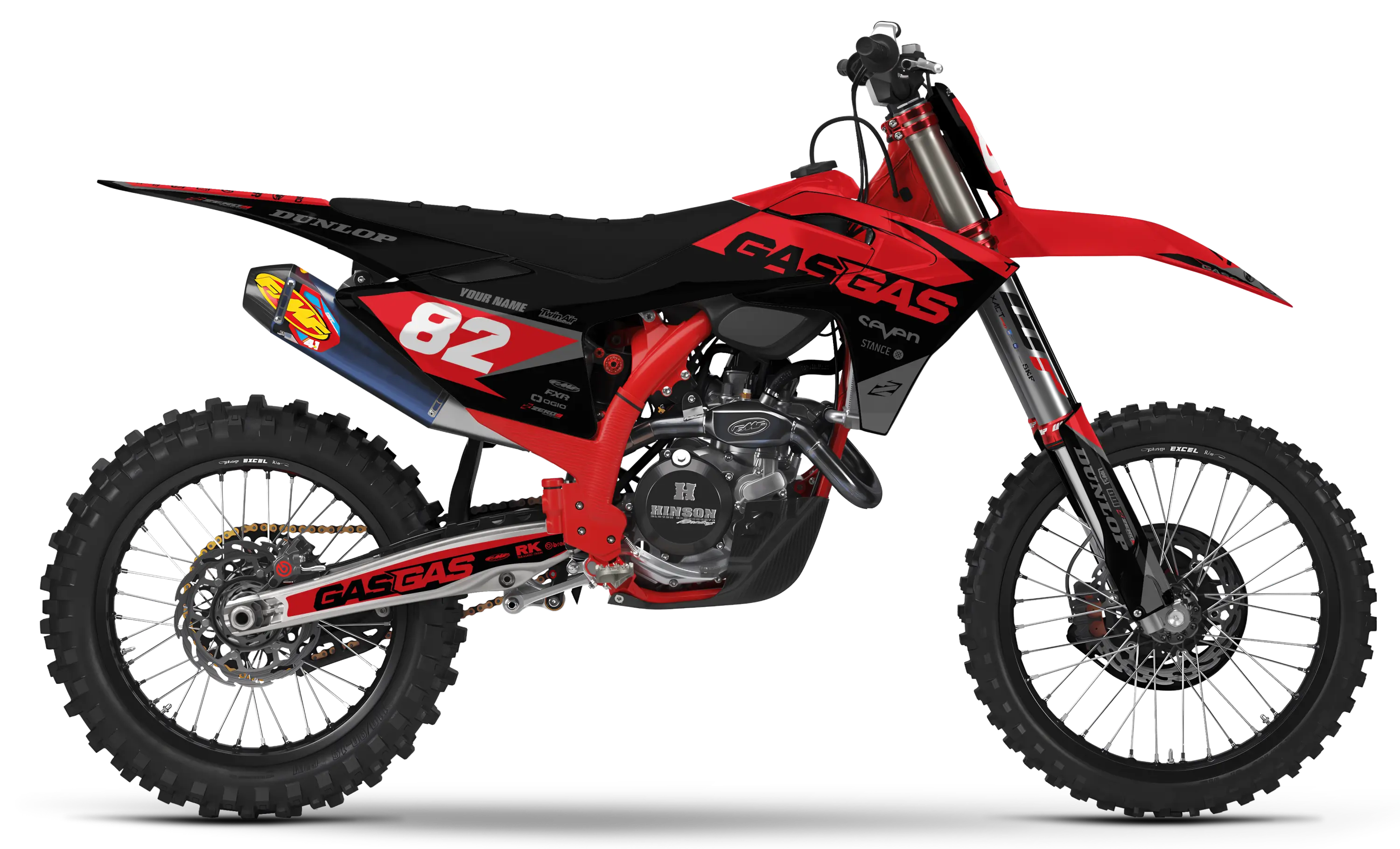 GASGAS Graphics Kit - RISE | Red/Black  GRAPHIC KIT 