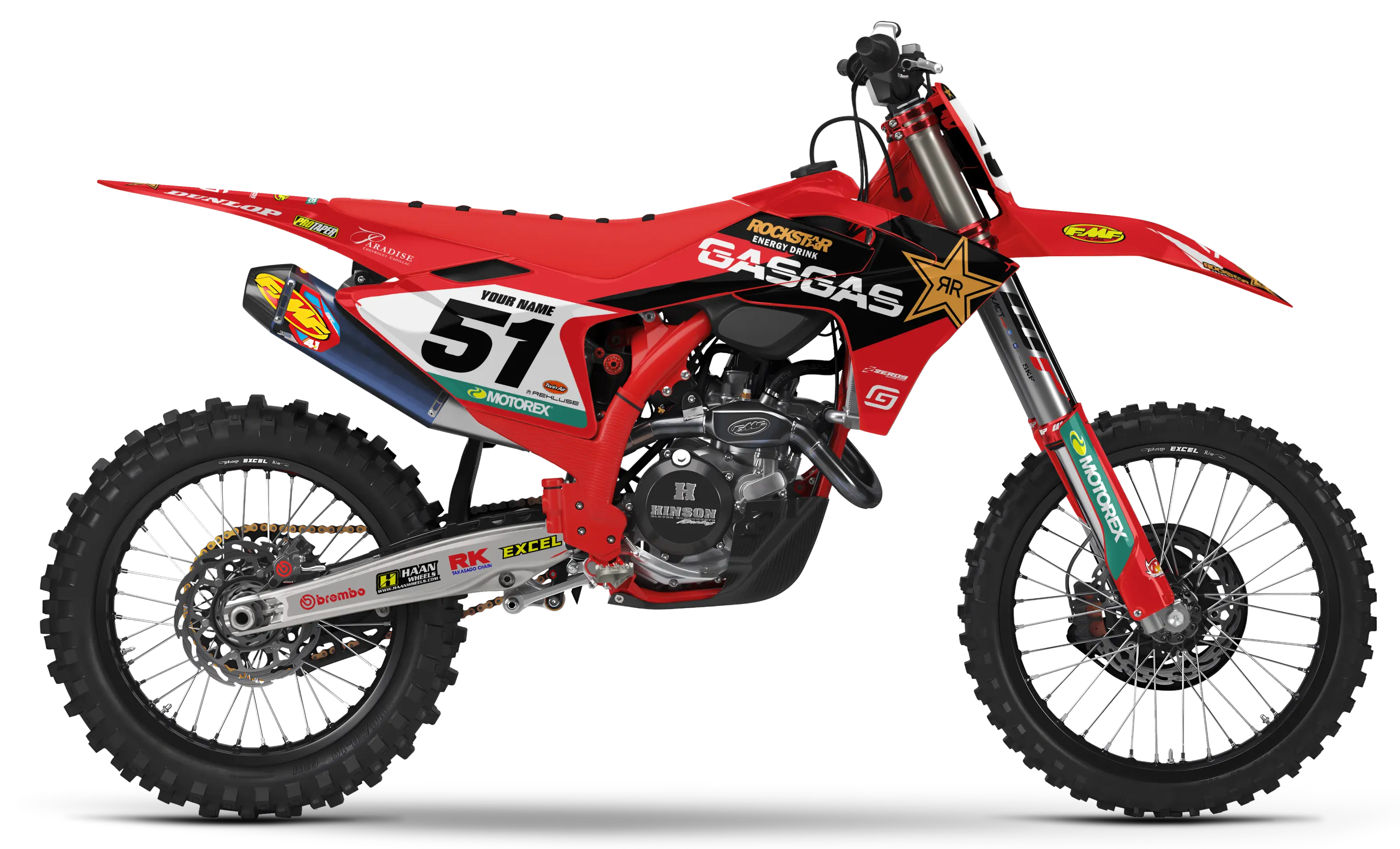 GASGAS Graphics Kit - ROCKSTAR | Red  GRAPHIC KIT 