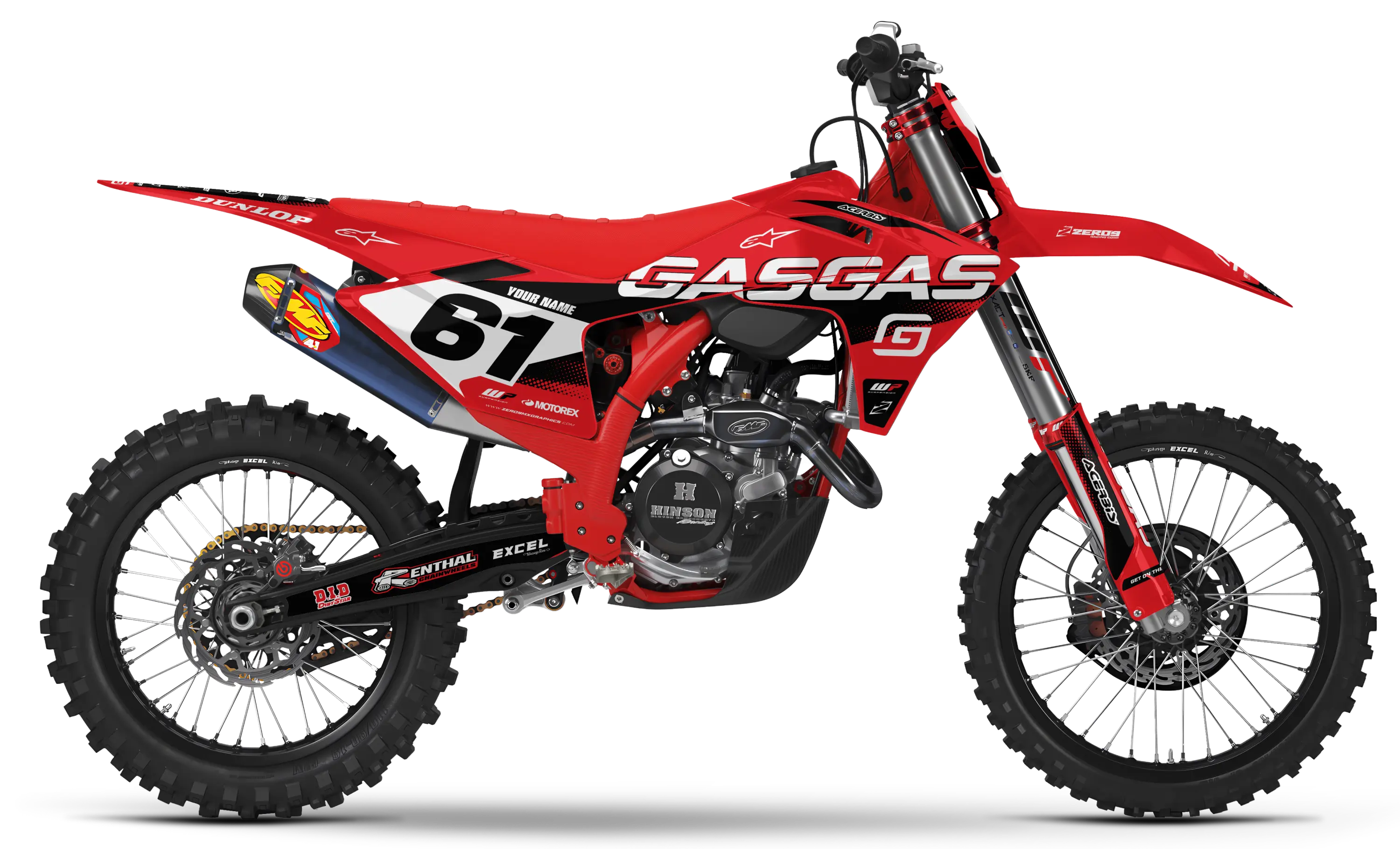 GASGAS Graphics Kit - STUX | Red  GRAPHIC KIT 