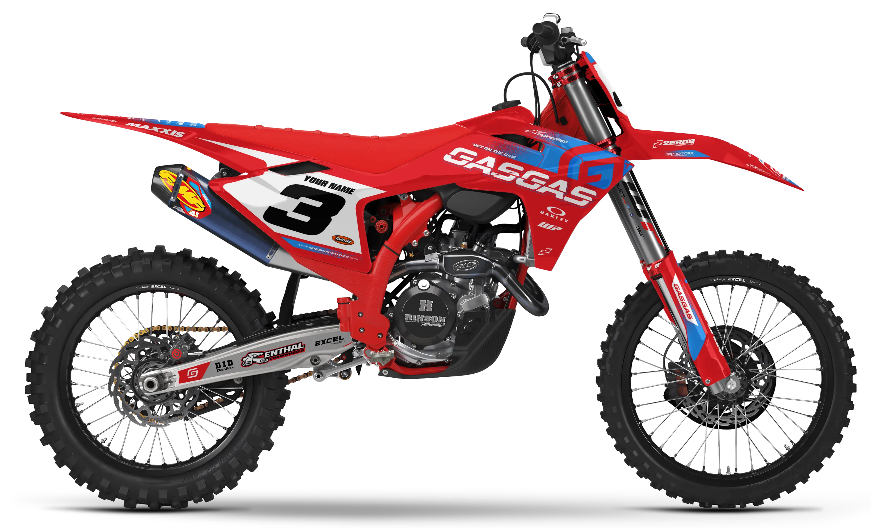 GASGAS Graphics Kit - TRAK | Red/Blue  GRAPHIC KIT 