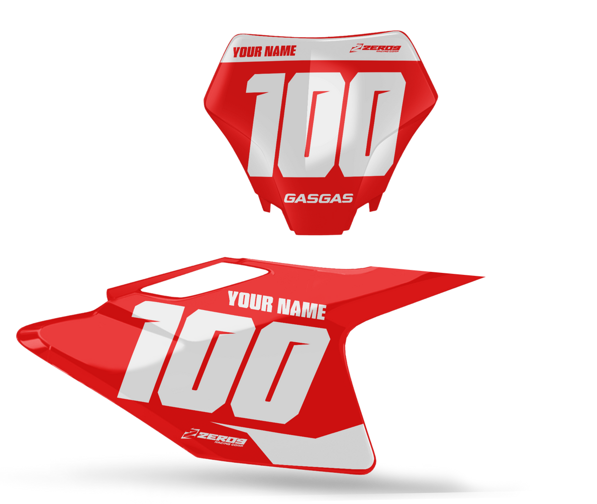 GASGAS Number Plate Graphics - Blok  NUMBER PLATE GRAPHICS 