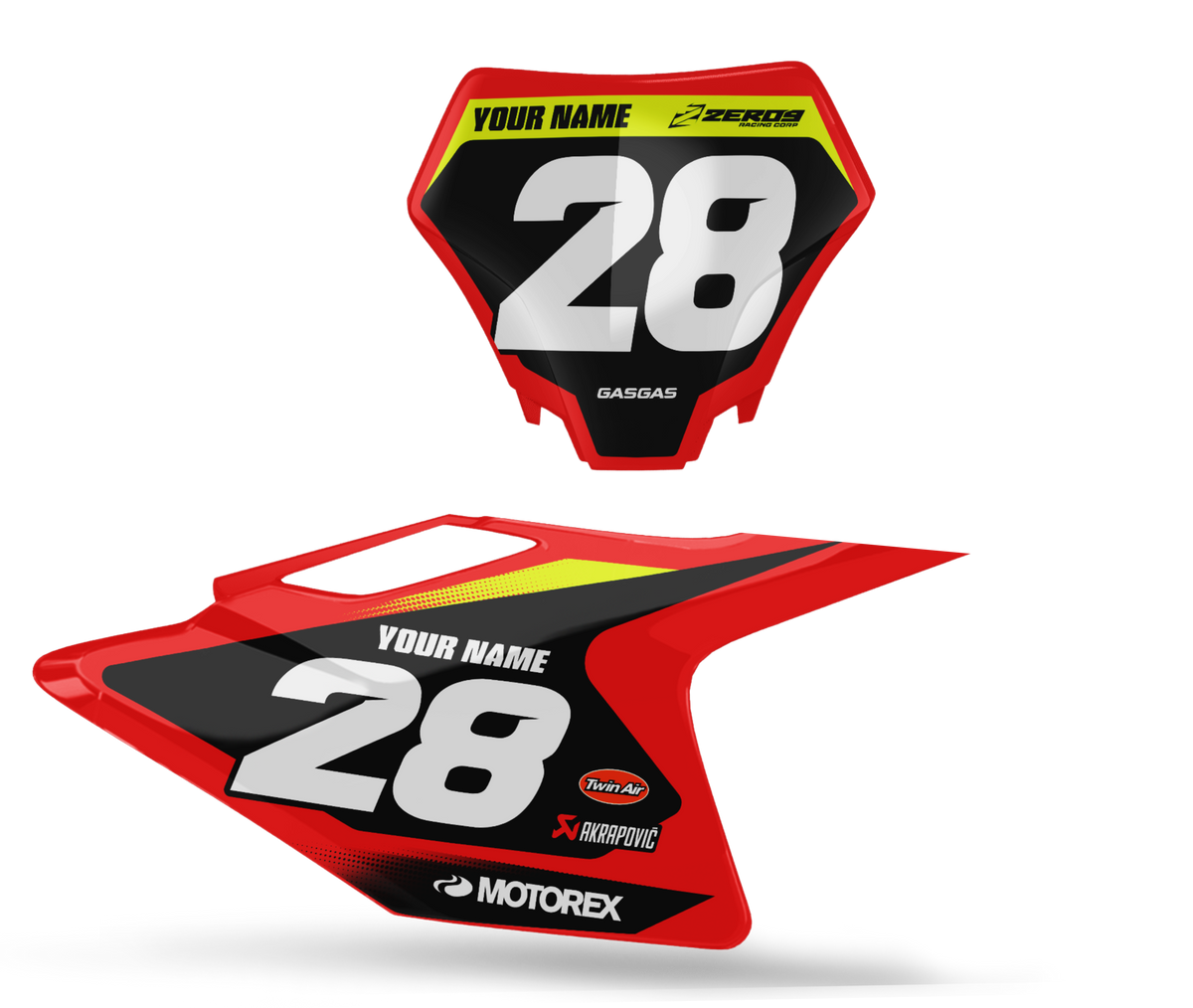 GASGAS Number Plate Graphics - Powr  NUMBER PLATE GRAPHICS 
