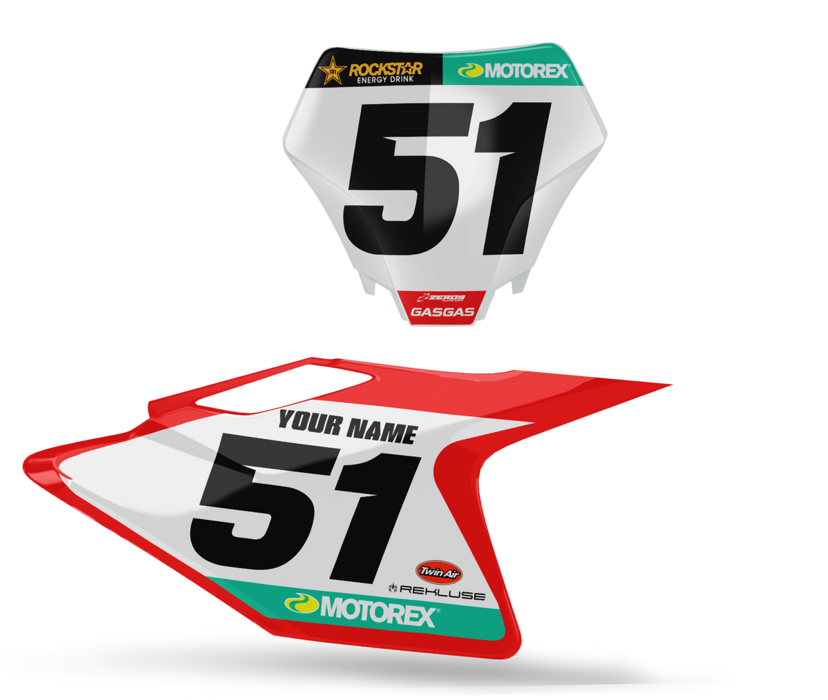 GASGAS Number Plate Graphics - Team  NUMBER PLATE GRAPHICS 