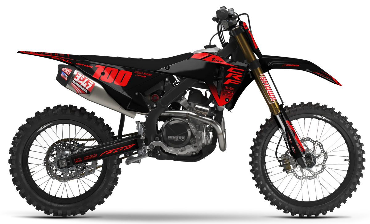 Honda Graphics Kit - BLOK | Black/Red  GRAPHIC KIT 