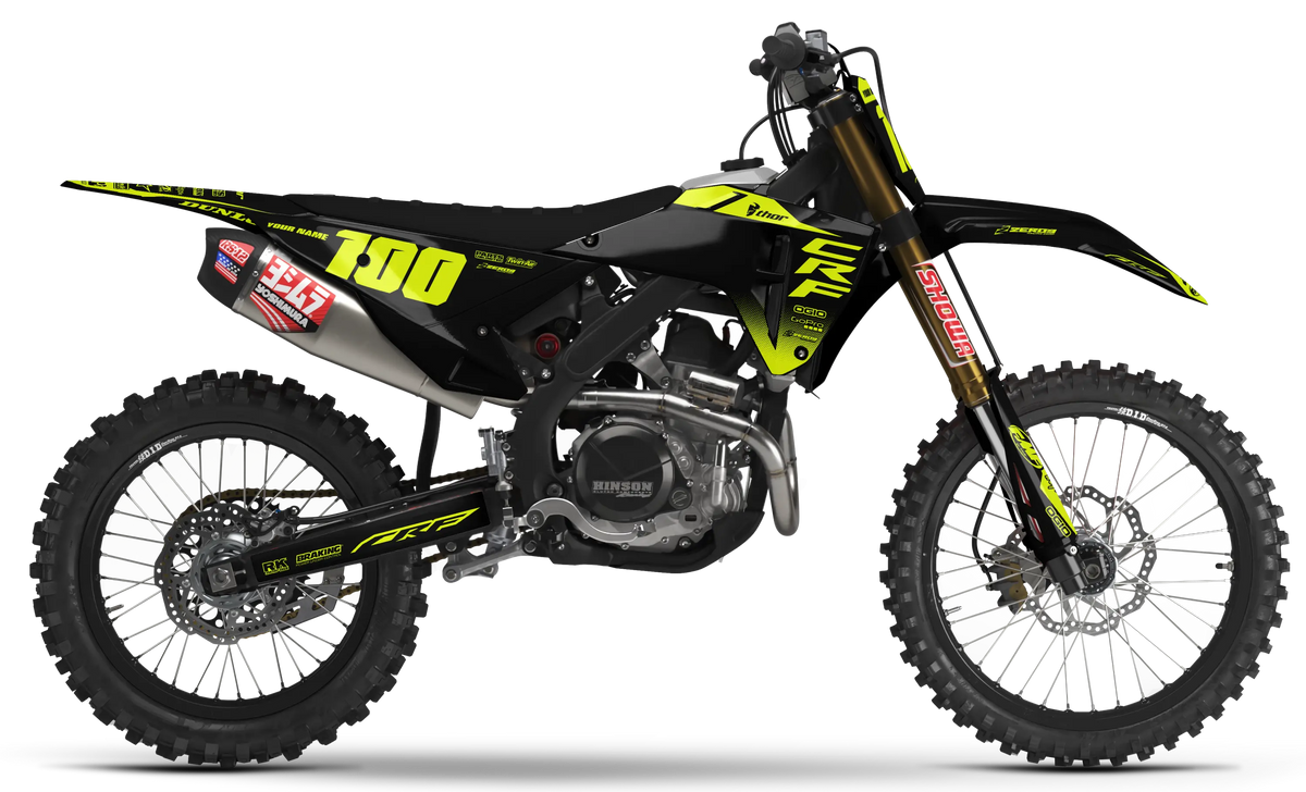 Honda Graphics Kit - BLOK | Black/Vivid Yellow  GRAPHIC KIT 