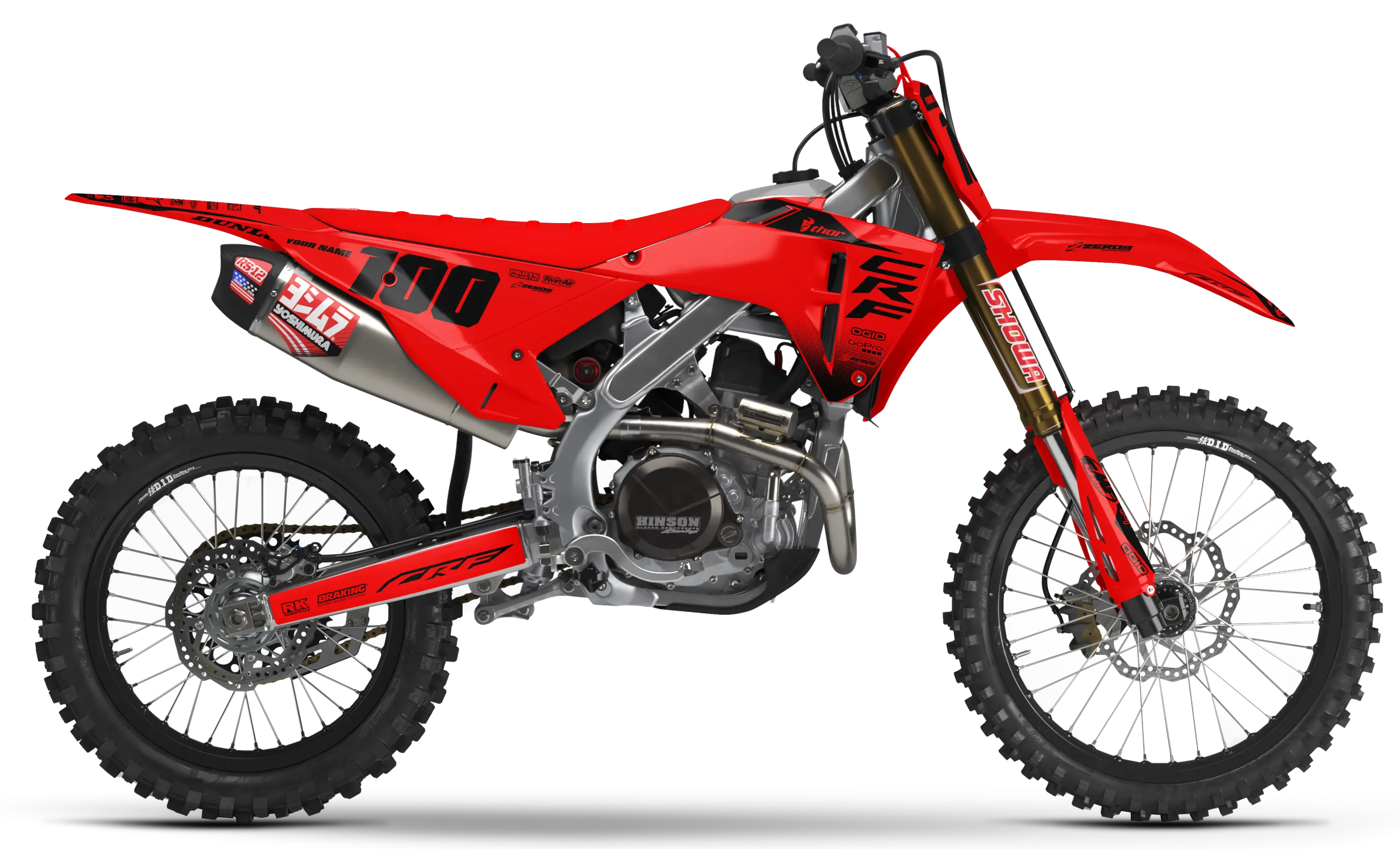 Honda Graphics Kit - BLOK | Red/Black  GRAPHIC KIT 