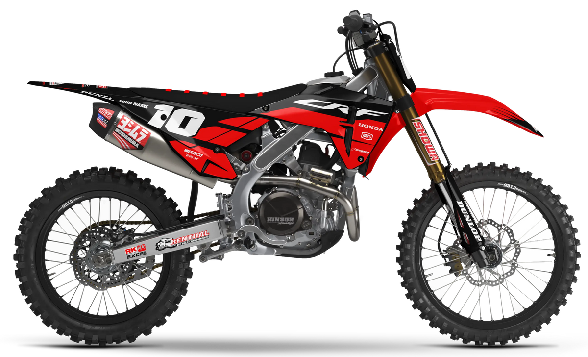 Honda Graphics Kit - DECOY | Black/Red  GRAPHIC KIT 