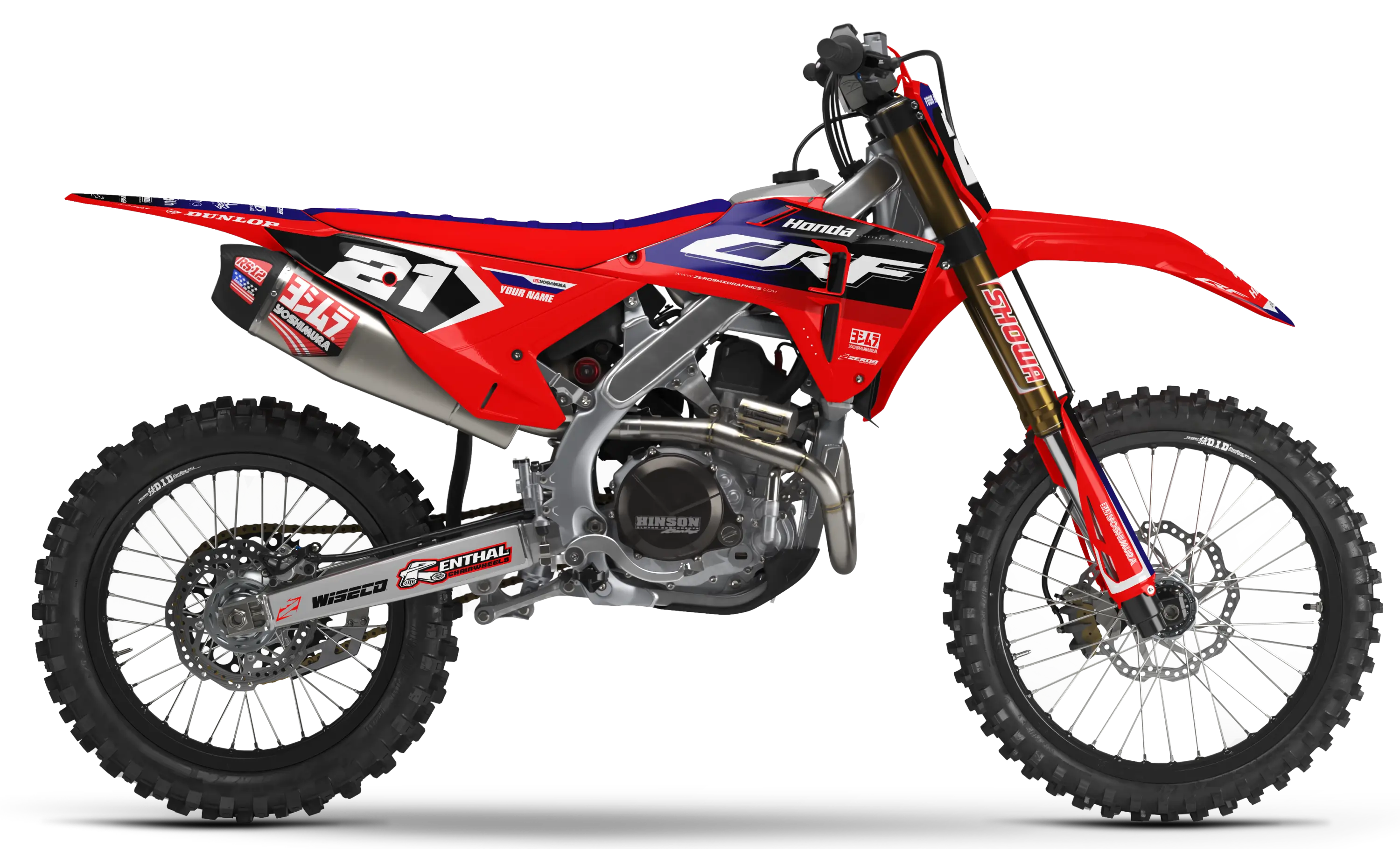 Honda Graphics Kit - ECHO | Red/Blue  GRAPHIC KIT 
