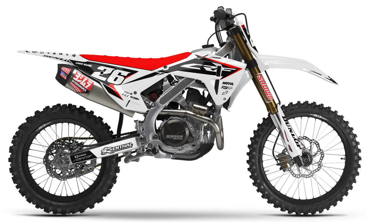 Honda Graphics Kit - FUZE | White/Black  GRAPHIC KIT 