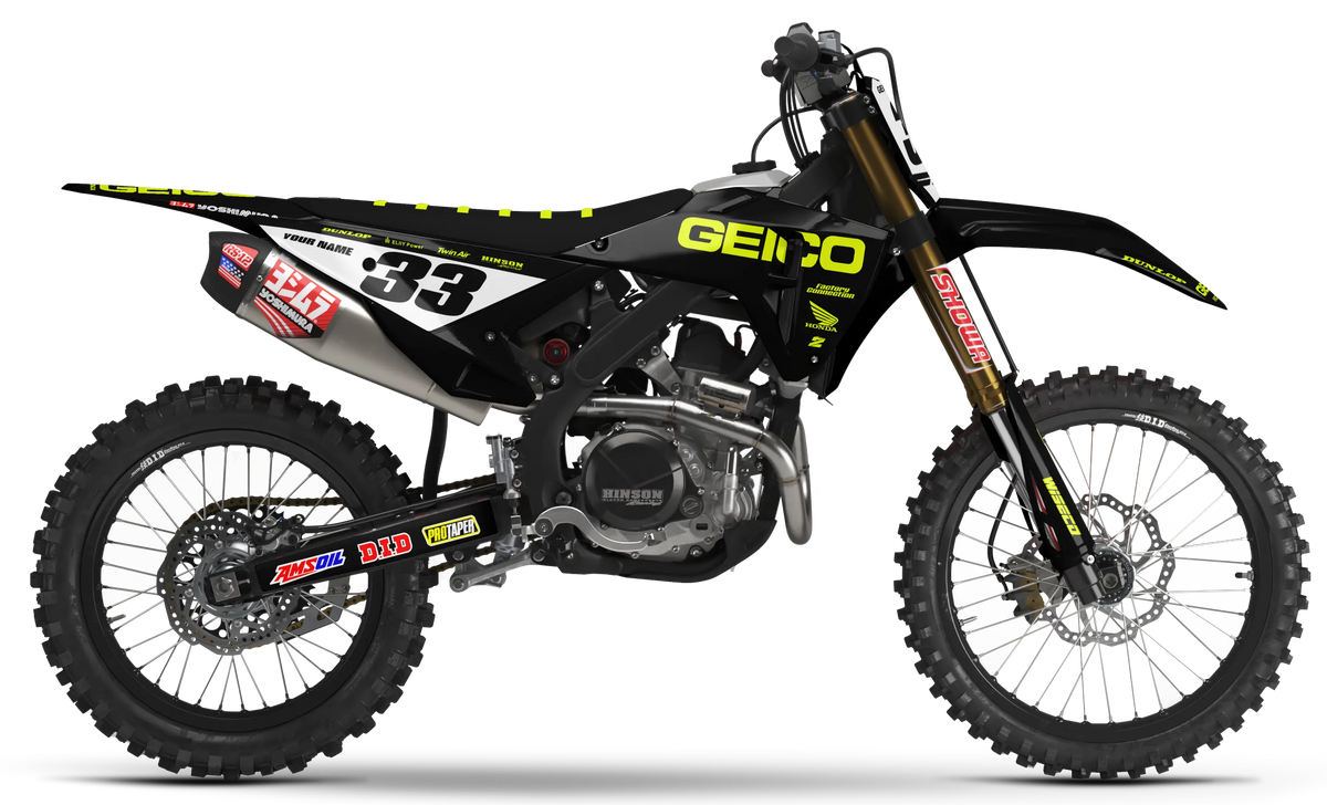 Honda Graphics Kit - GEICO | Black  GRAPHIC KIT 